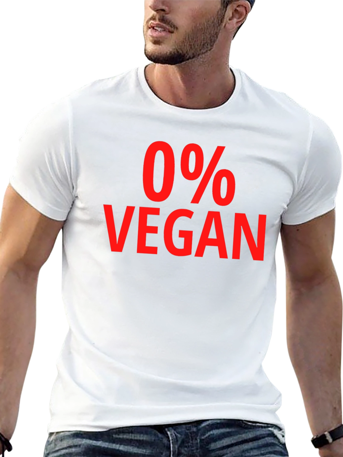 0% Vegan Sarcastic Graphic Tee - Unisex T-Shirt