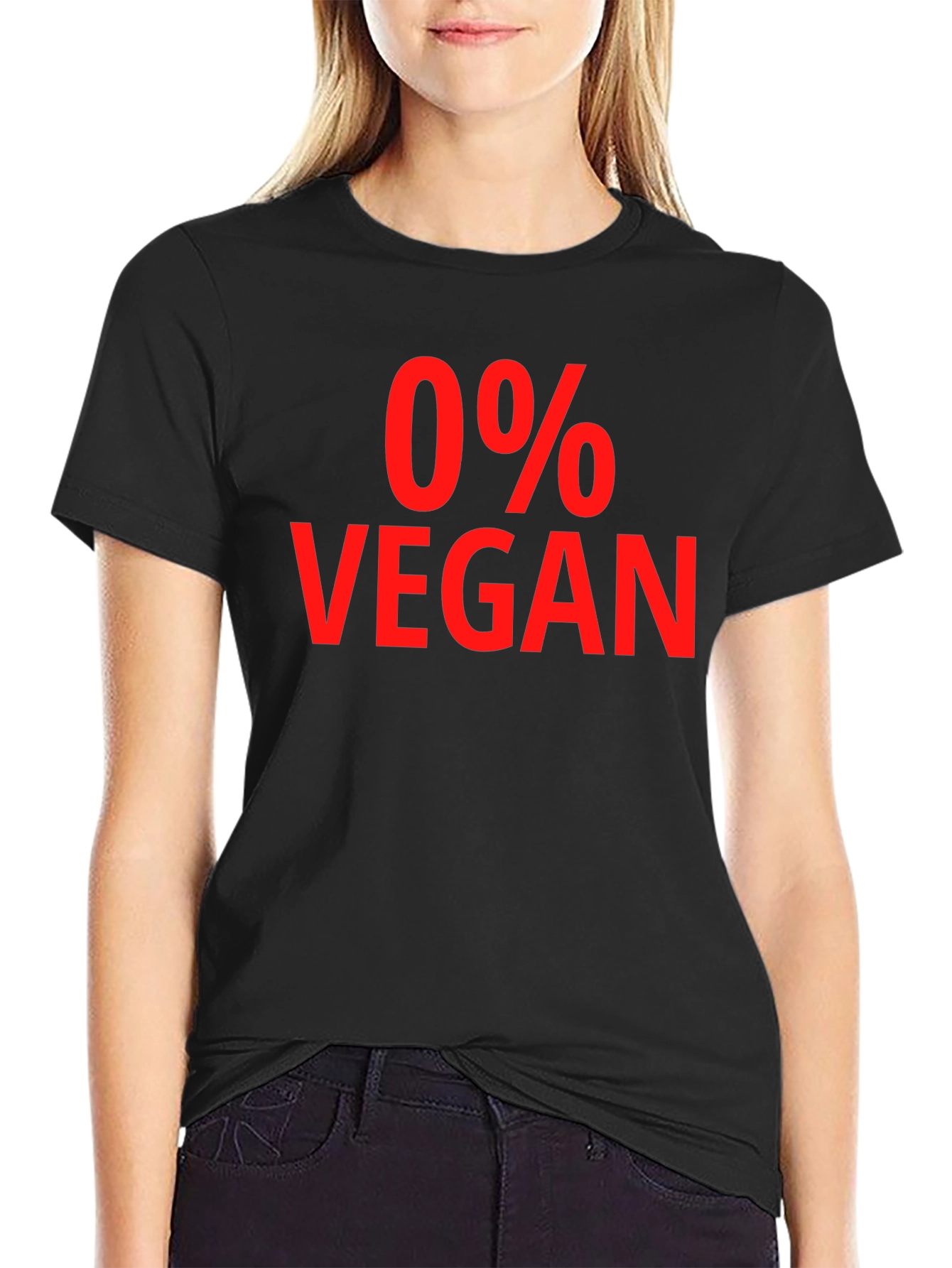 0% Vegan Sarcastic Graphic Tee - Unisex T-Shirt