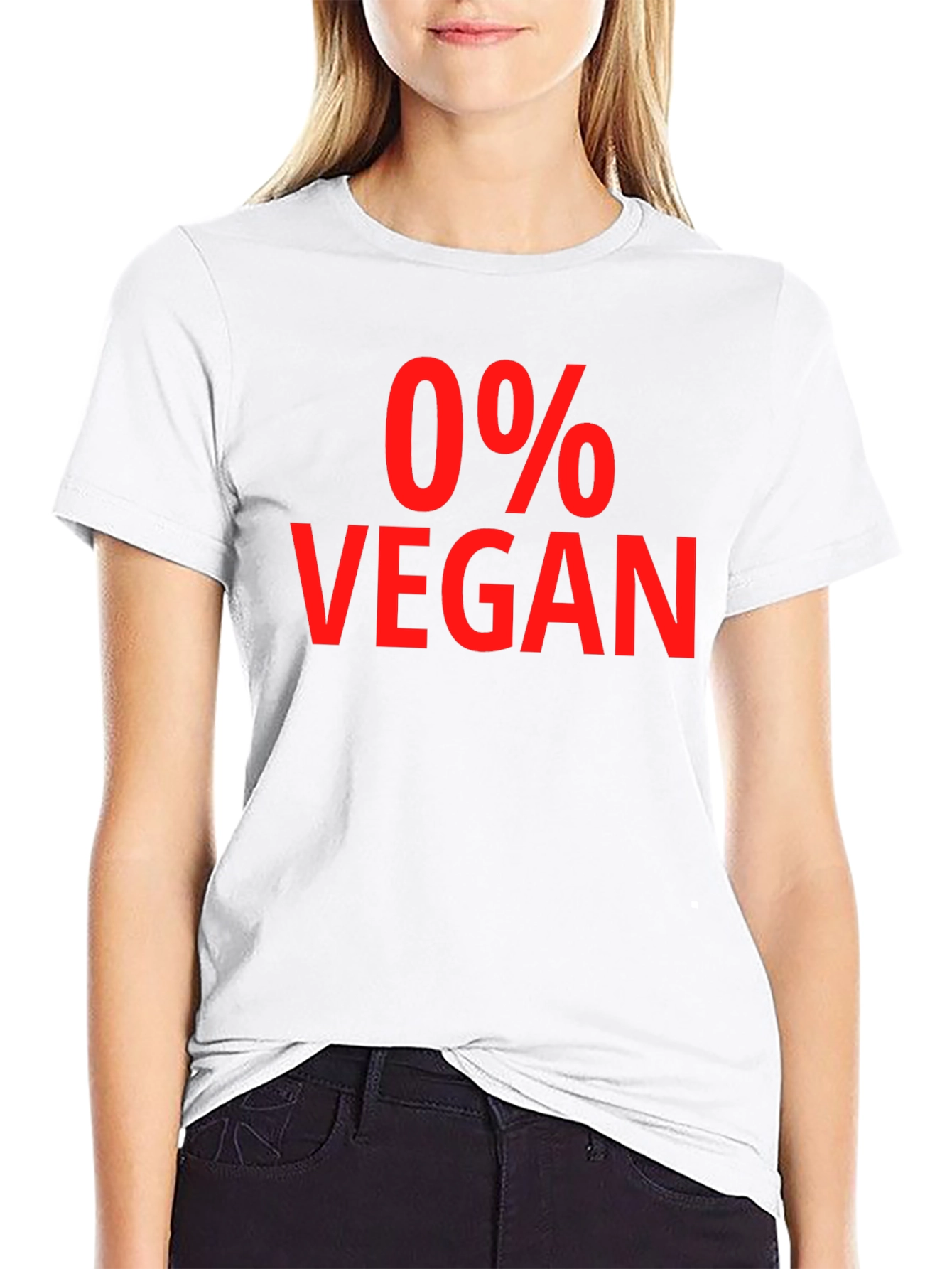 0% Vegan Sarcastic Graphic Tee - Unisex T-Shirt