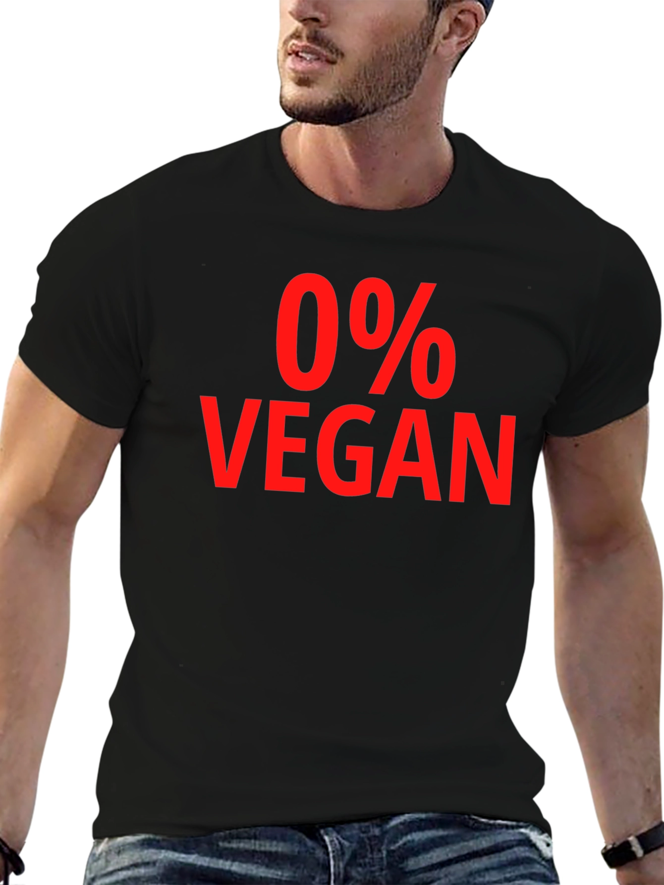 0% Vegan Sarcastic Graphic Tee - Unisex T-Shirt