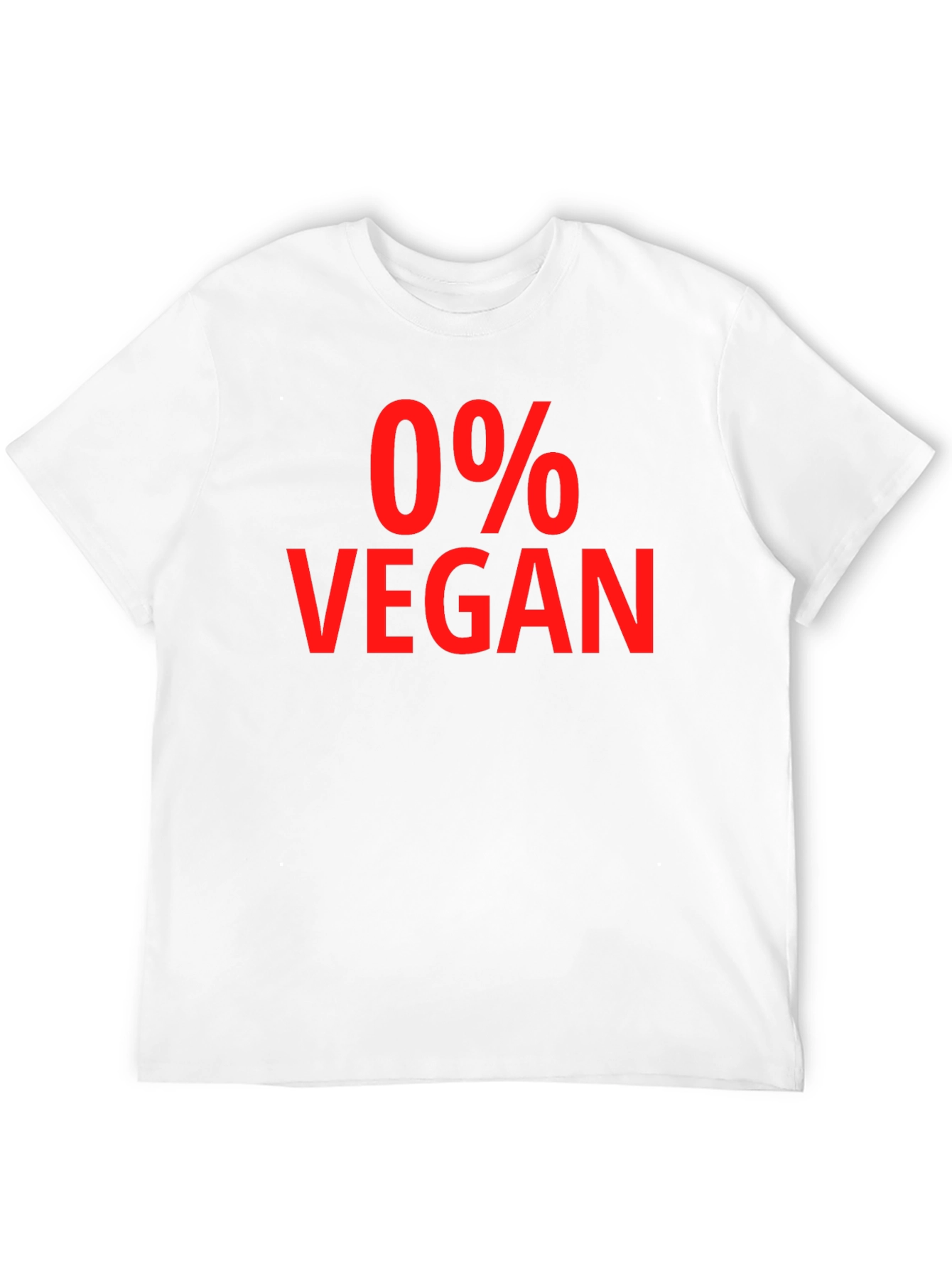 0% Vegan Sarcastic Graphic Tee - Unisex T-Shirt