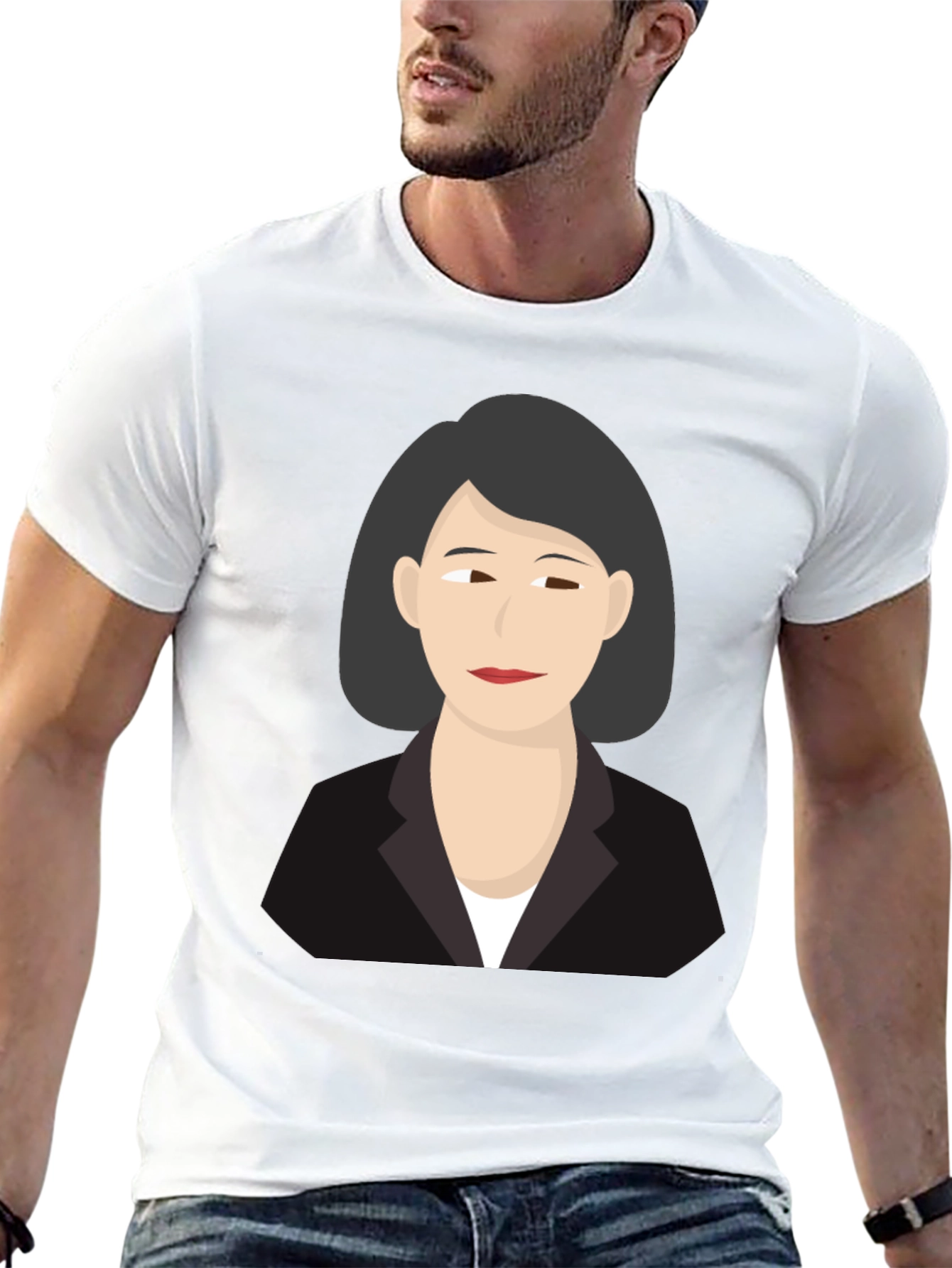Woman Portrait Graphic Tee - Unisex Black T-Shirt