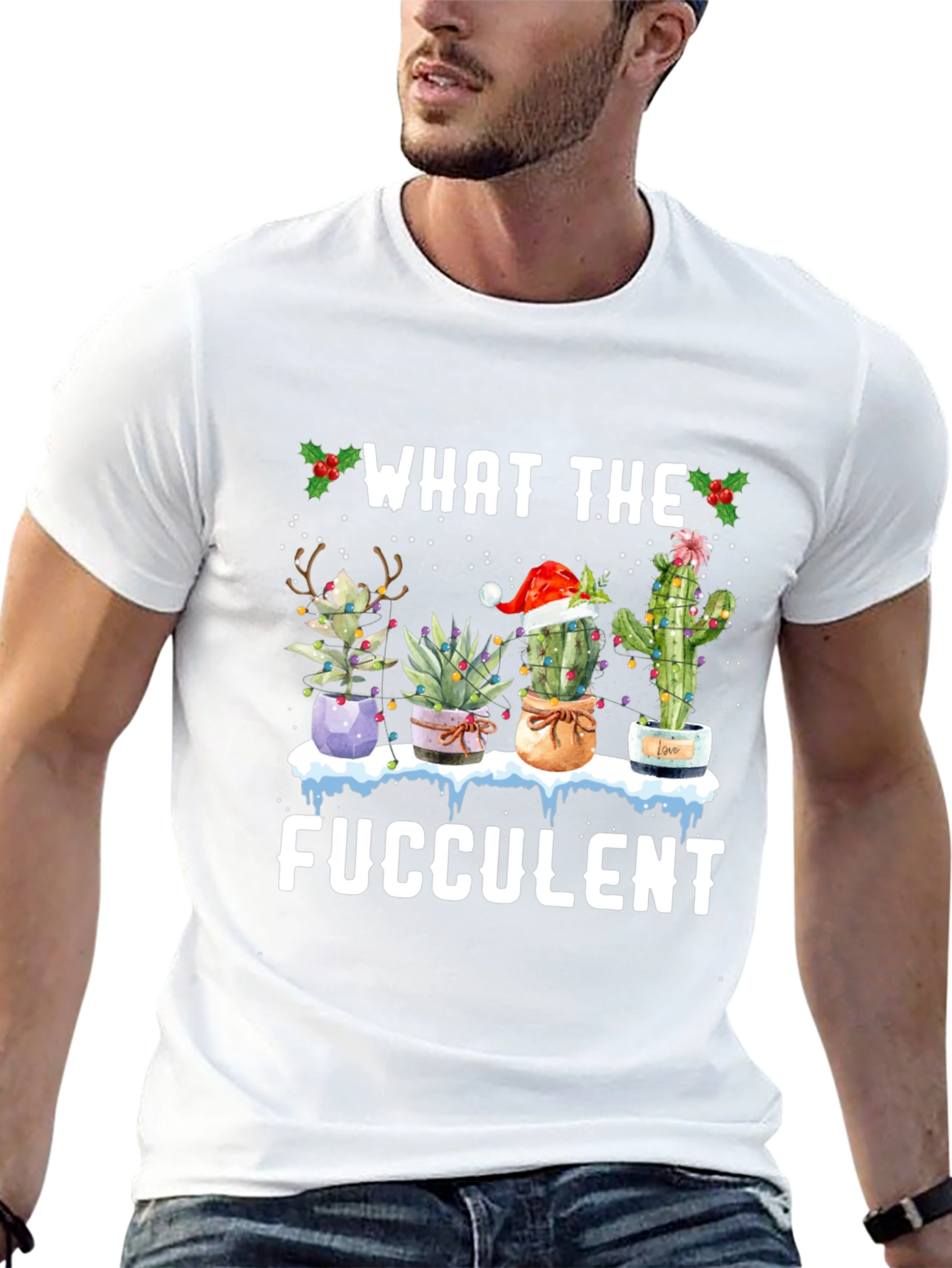 What the Fucculent Christmas Cactus T-Shirt