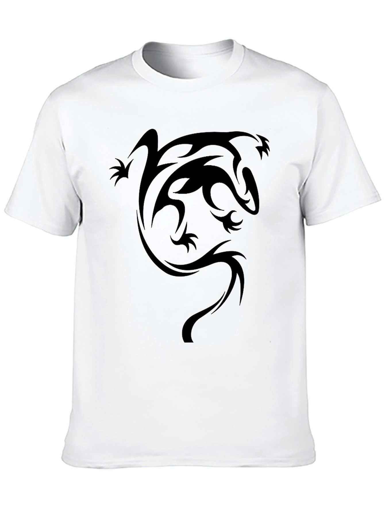 Tribal Dragon Graphic Black T-Shirt