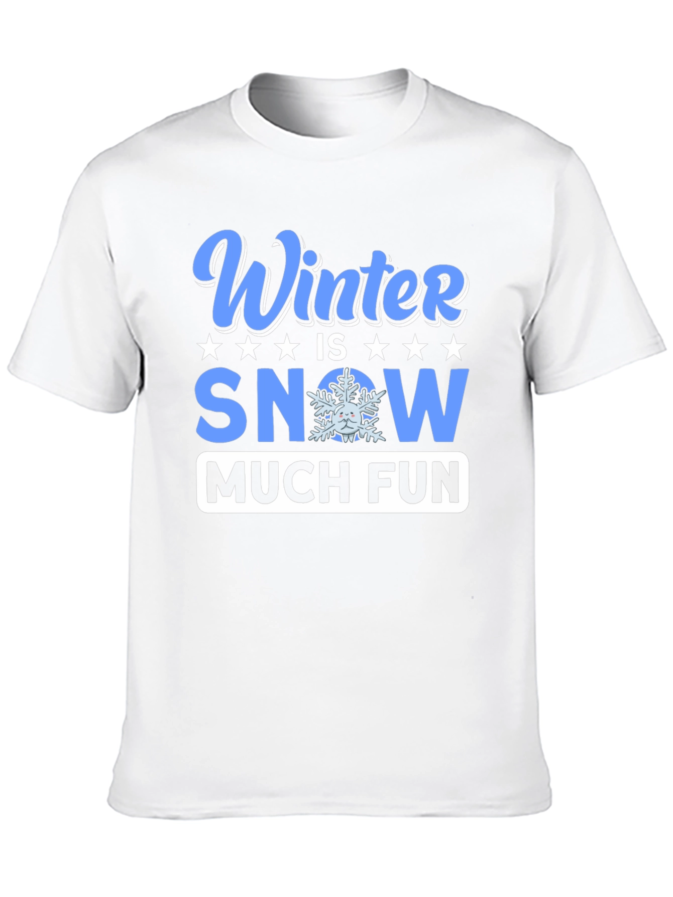 Winter Snow Much Fun Black T-Shirt
