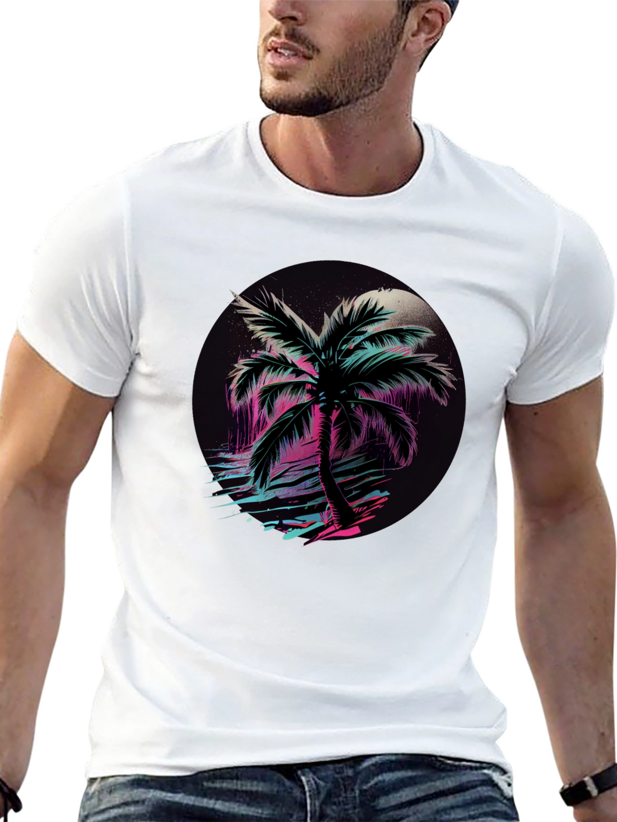 Retro Palm Tree Graphic Tee