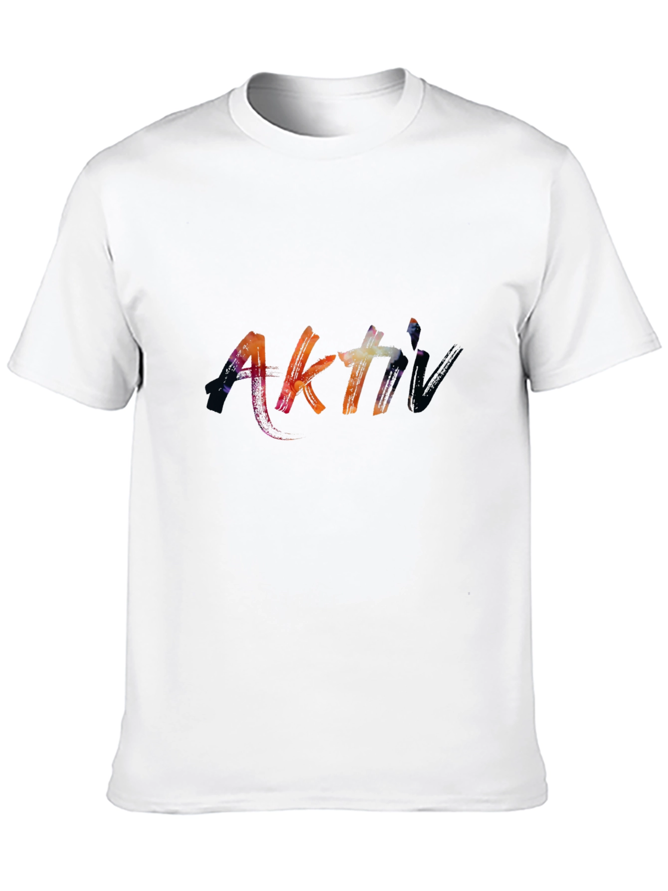 Abstract Aktiv Graphic Print Black T-Shirt