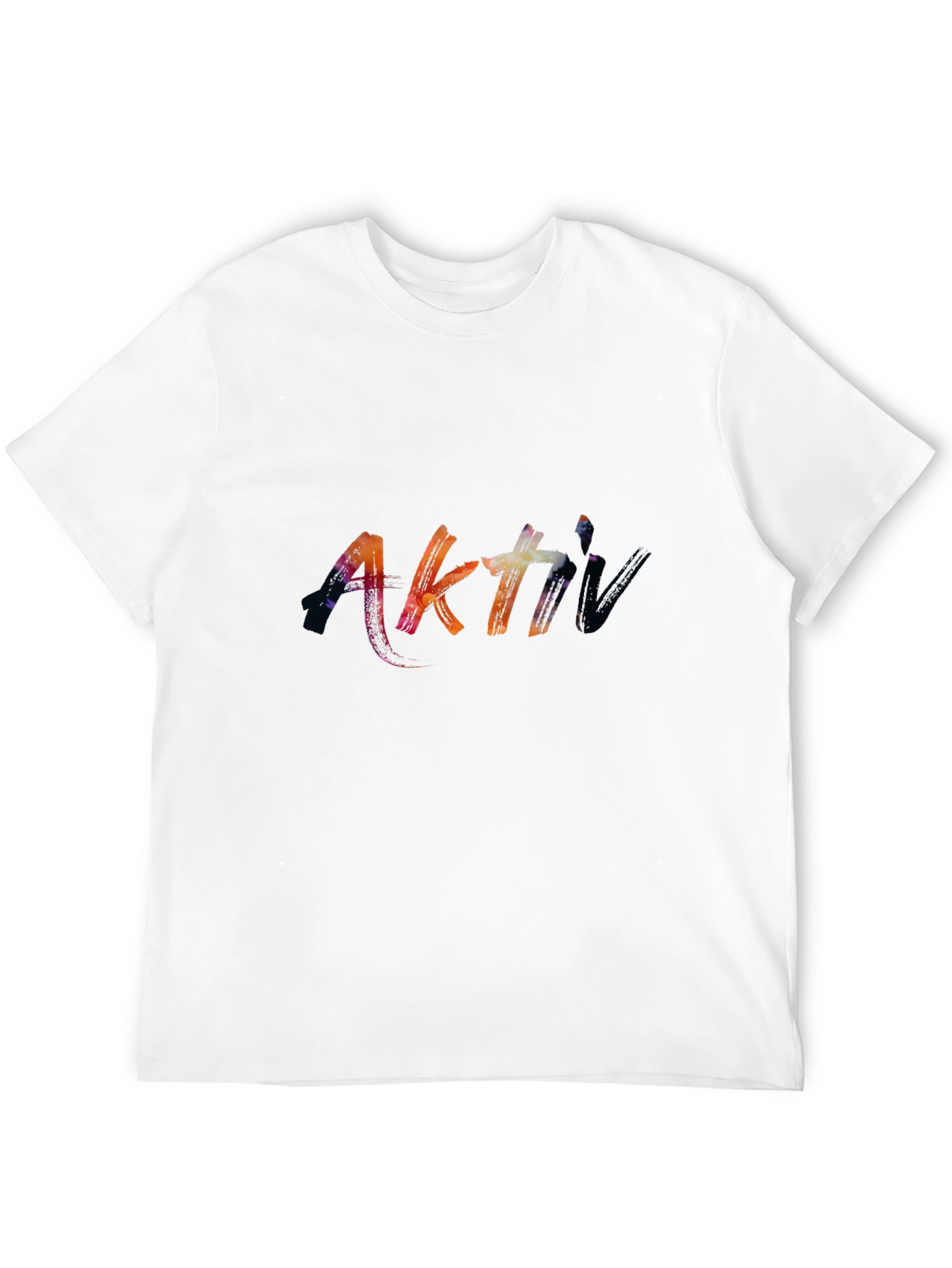 Abstract Aktiv Graphic Print Black T-Shirt