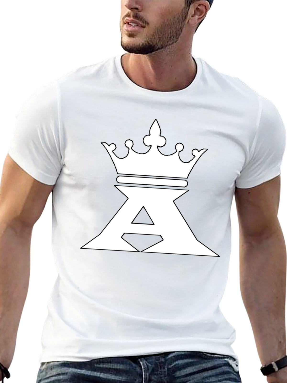 King Crown A Graphic Print Black T-Shirt