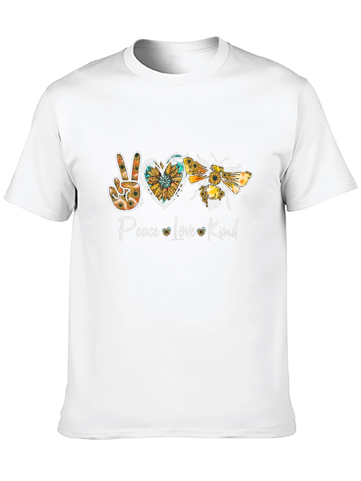 Peace Love Kind Sunflower Graphic T-Shirt