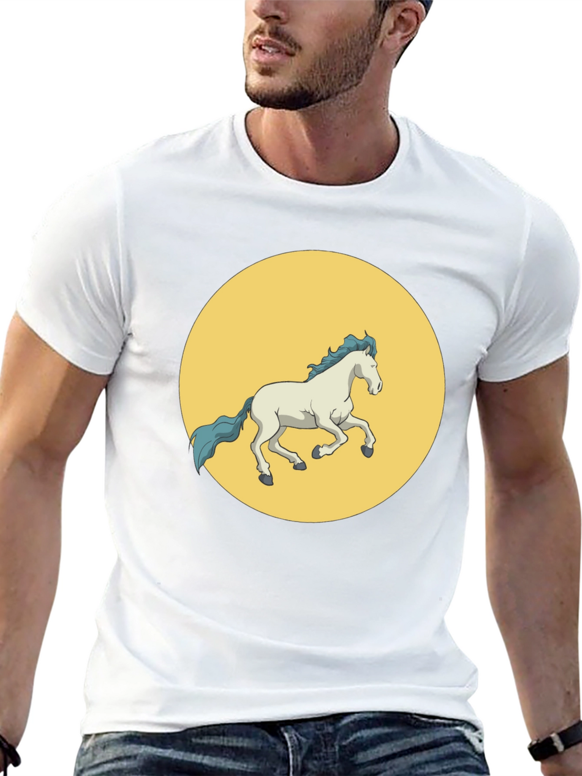 Horse Graphic Tee - Mens Black T-Shirt