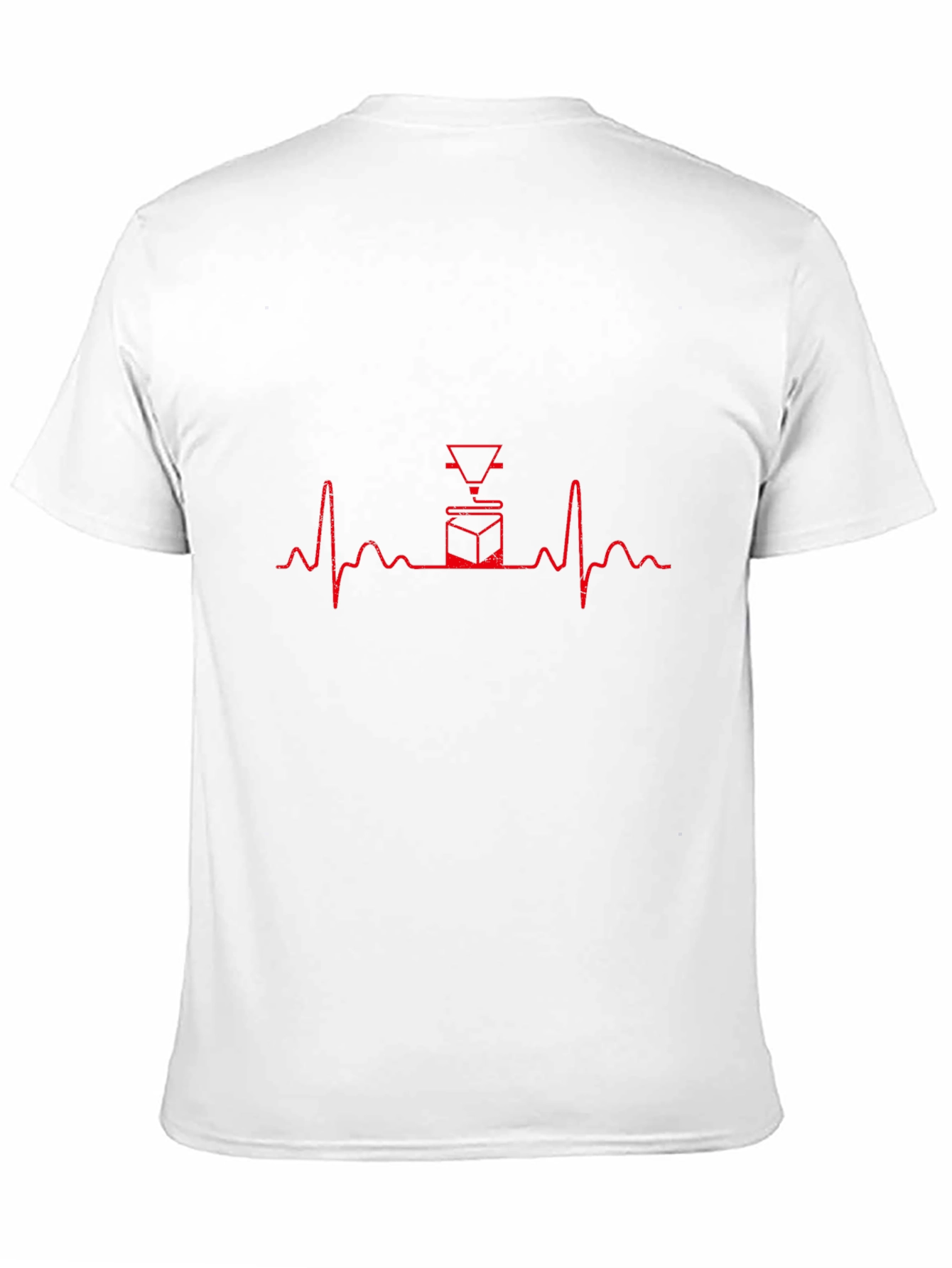 3D Printing Heartbeat T-Shirt - Black