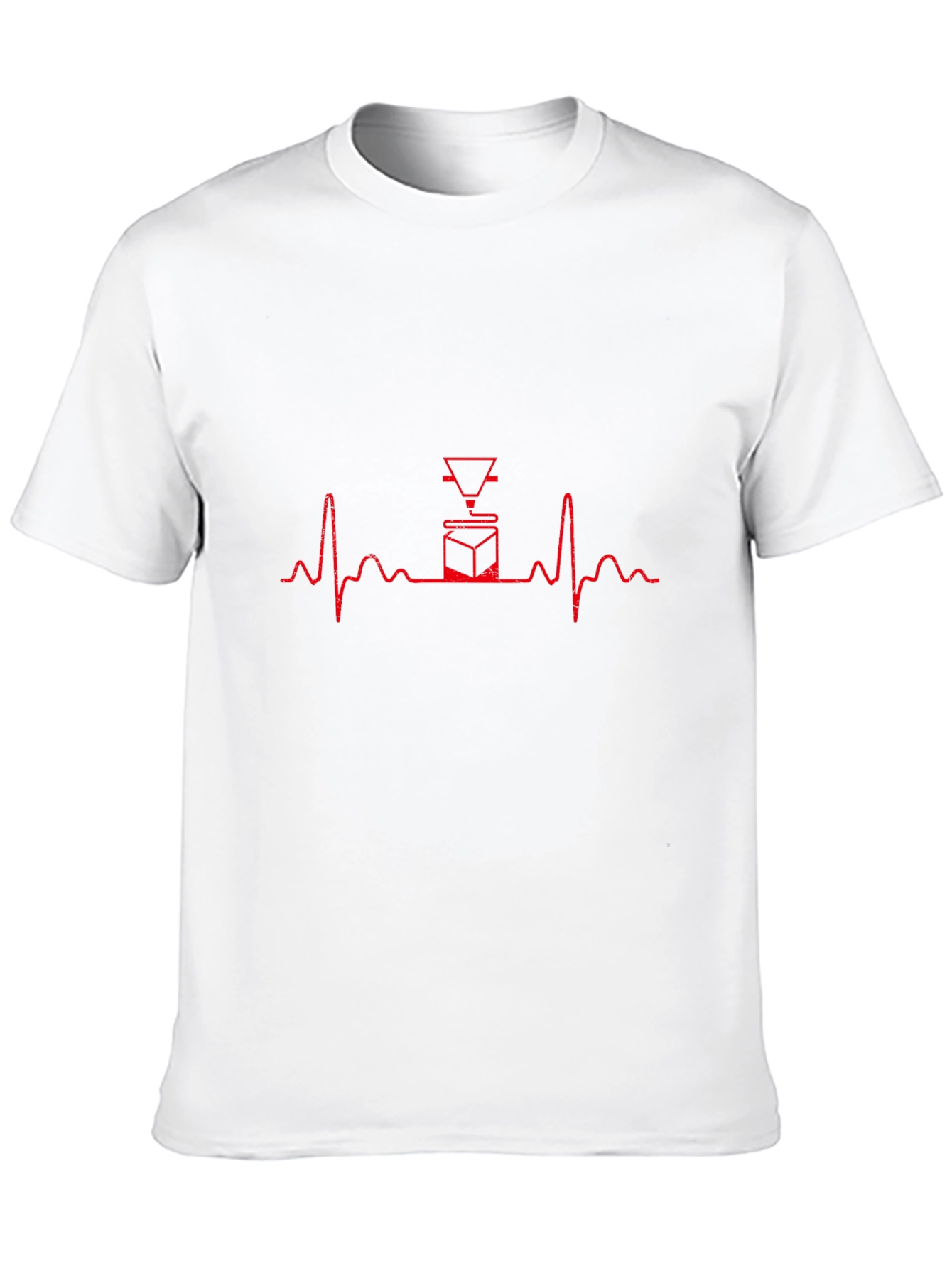 3D Printing Heartbeat T-Shirt - Black