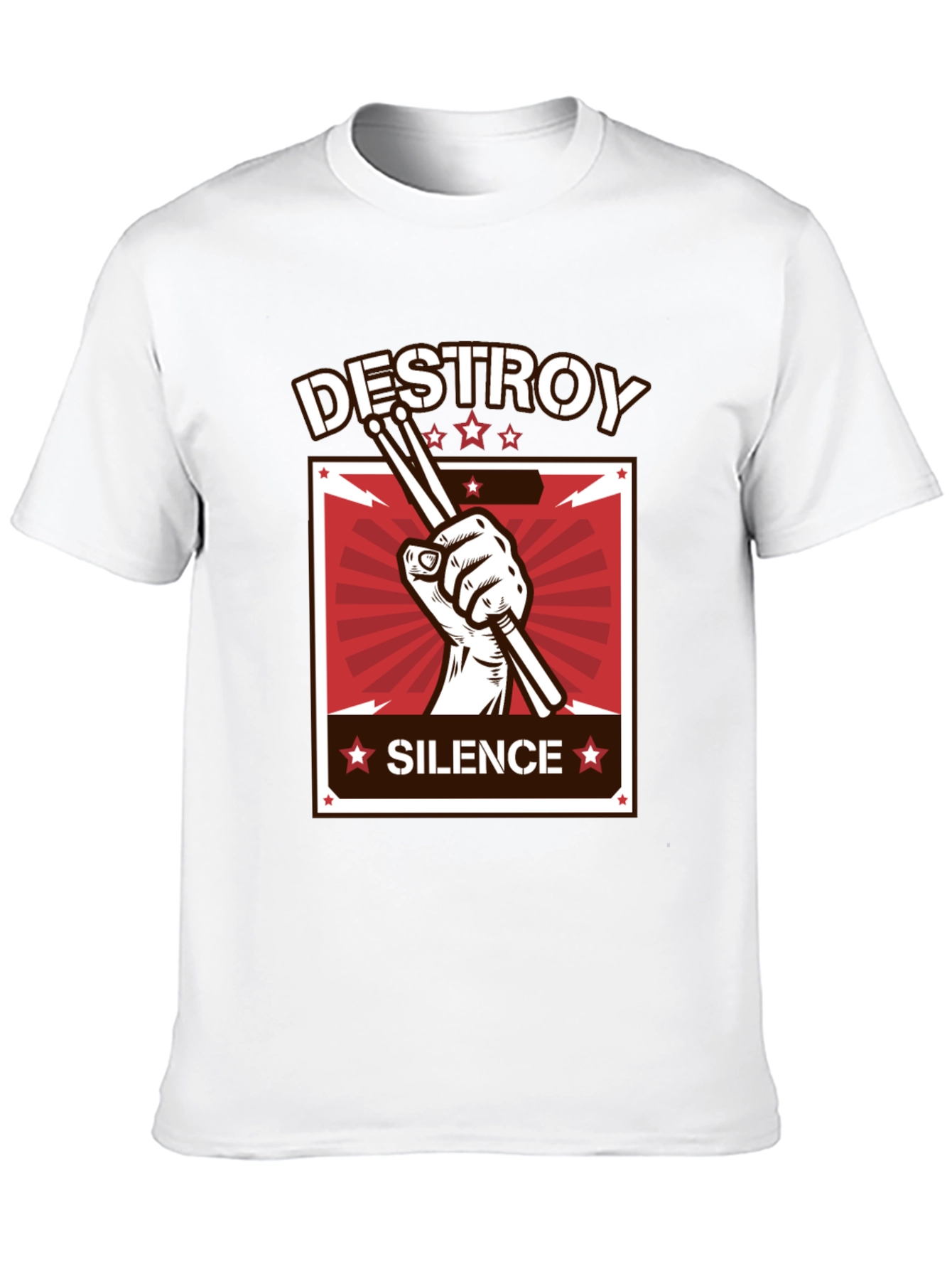 Destroy Silence Drummer Graphic T-Shirt