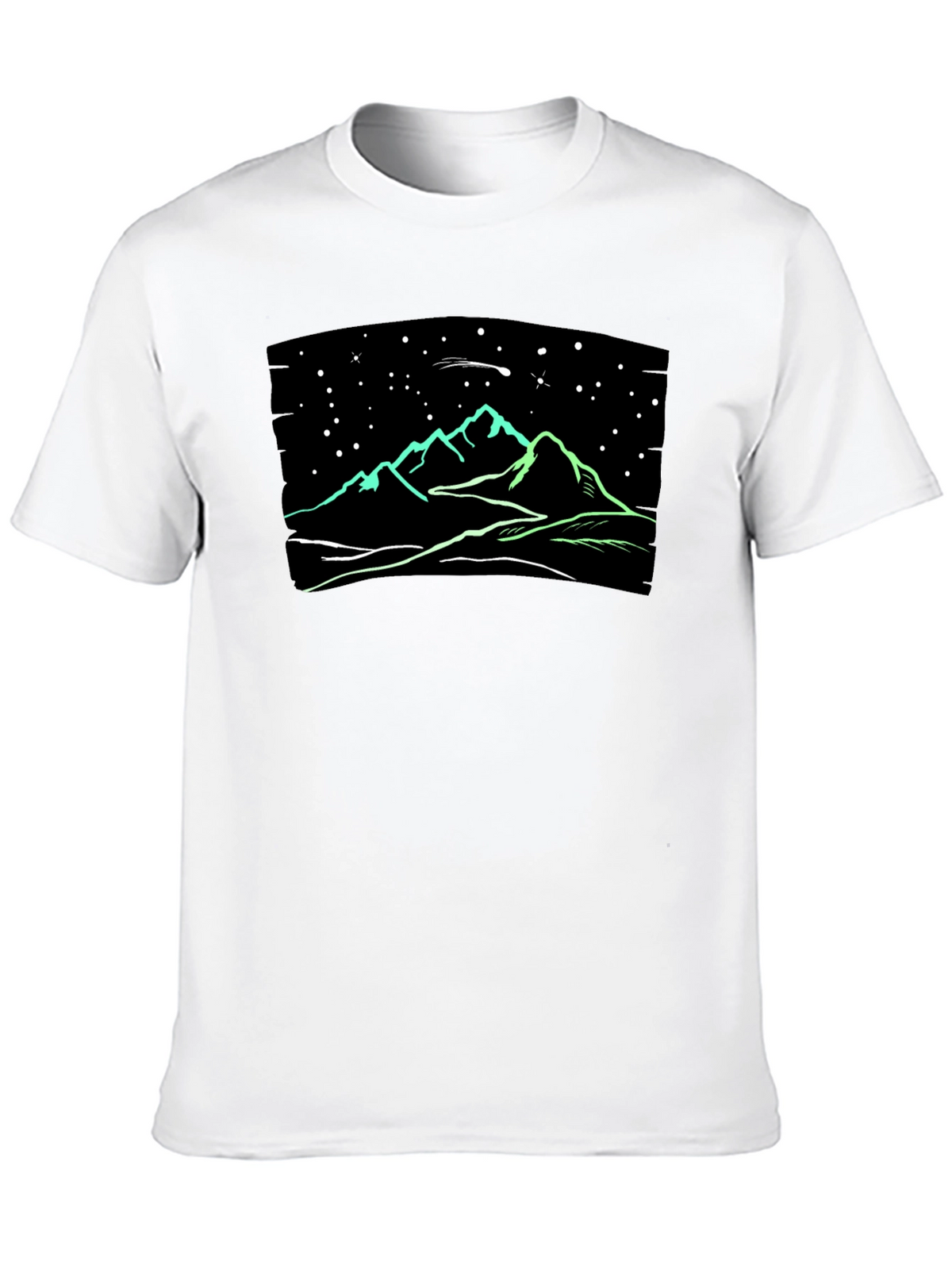 Night Sky Mountain T-Shirt - Glow in the Dark