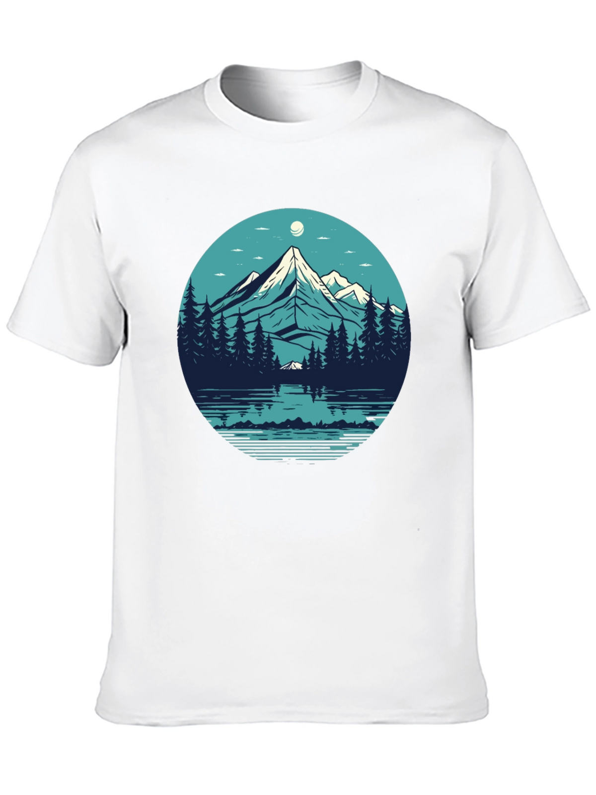 Mountainscape Graphic Black T-Shirt