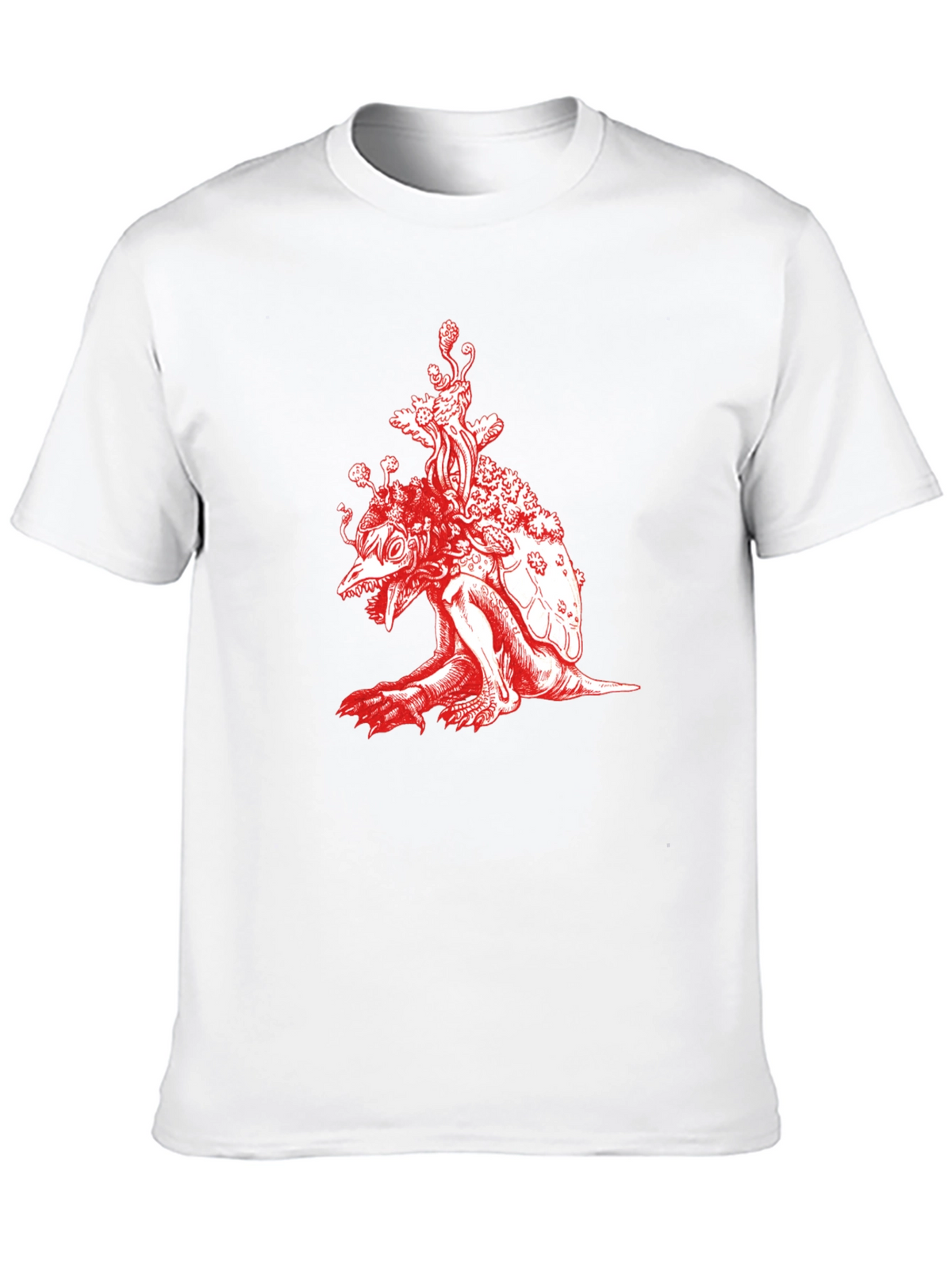 Unique Red Turtle Graphic Black T-Shirt