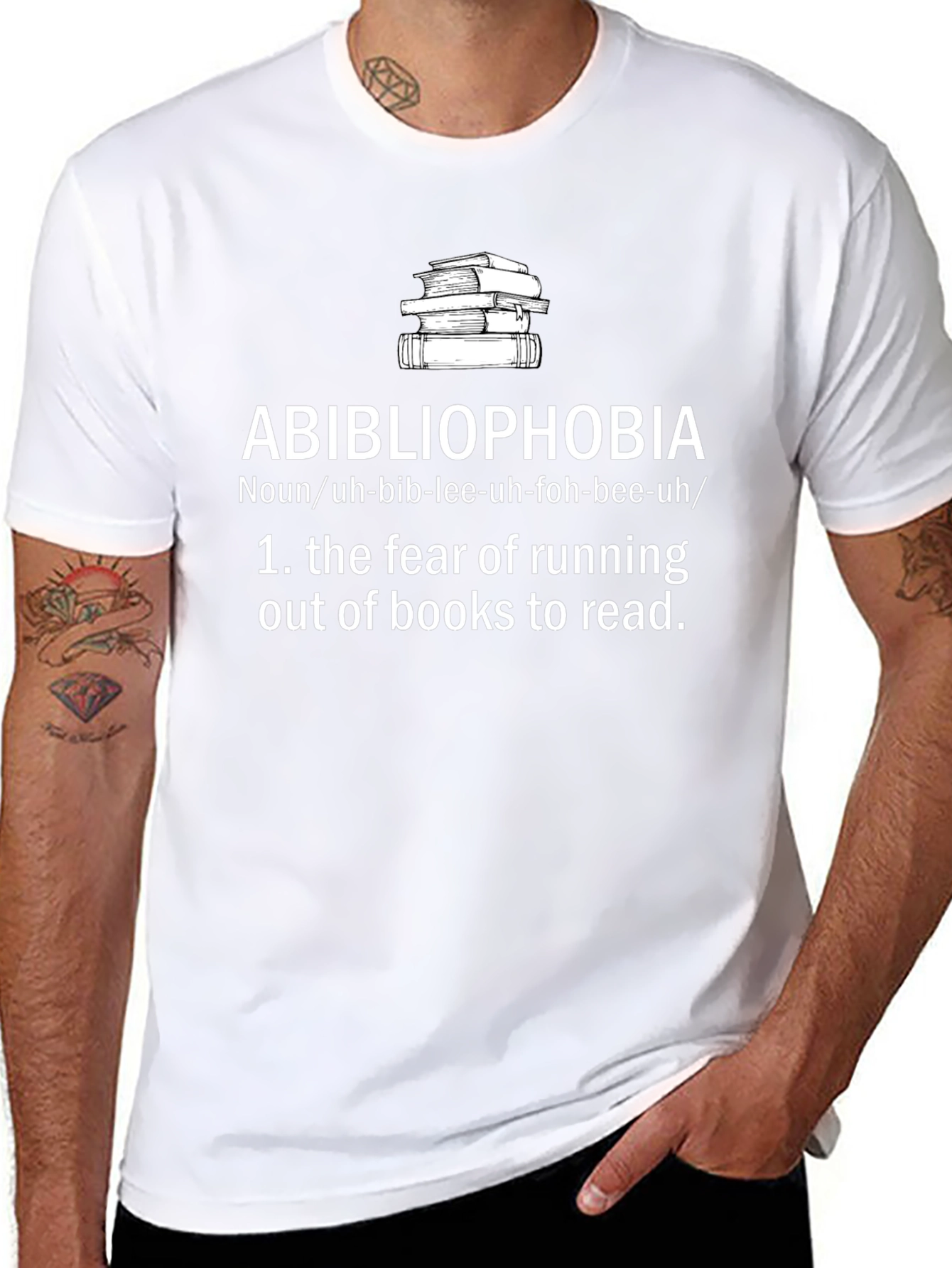 Abibliophobia T-Shirt - Fear of Running Out of Books
