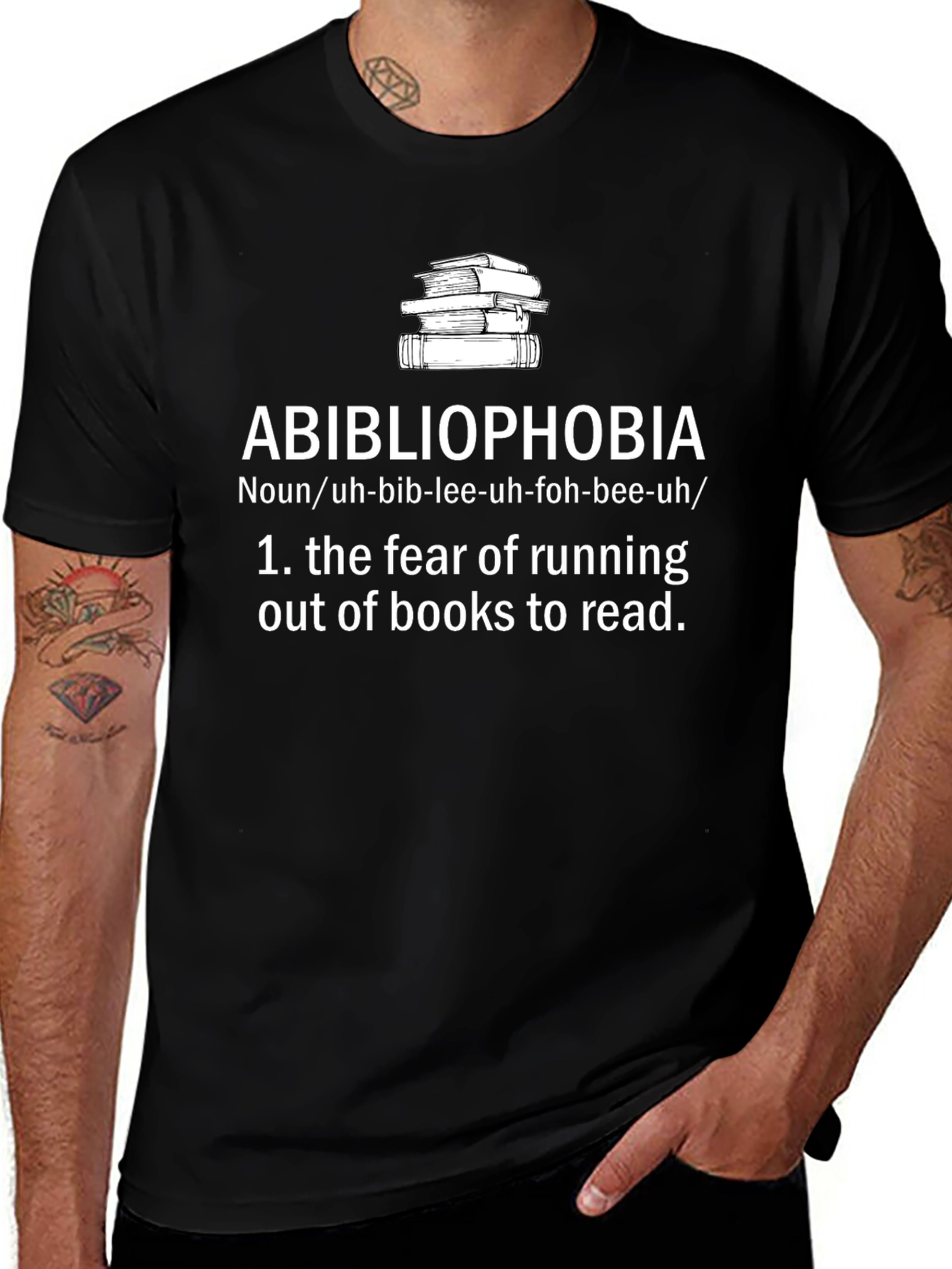 Abibliophobia T-Shirt - Fear of Running Out of Books