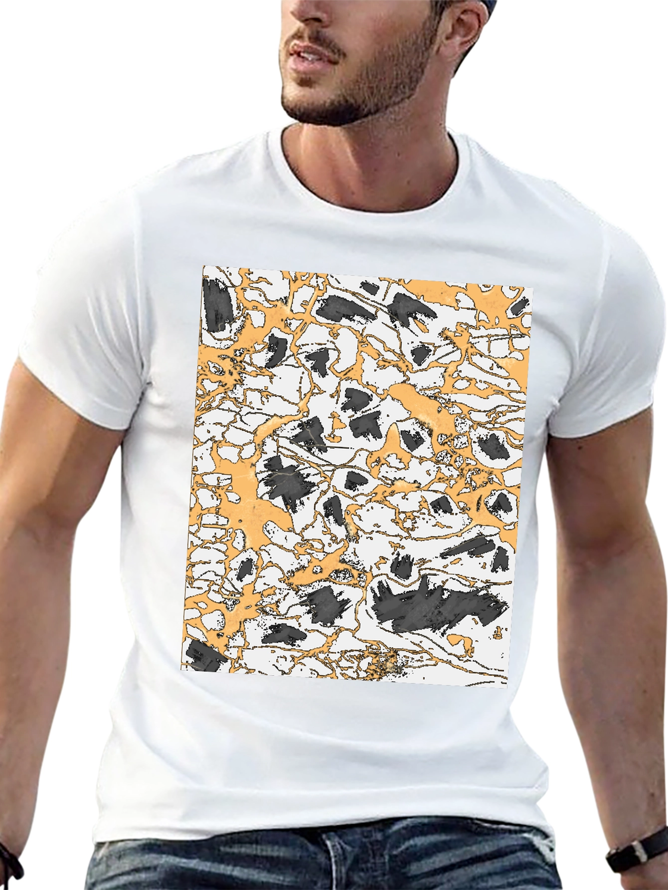 Abstract Art Black T-Shirt - Modern Graphic Tee