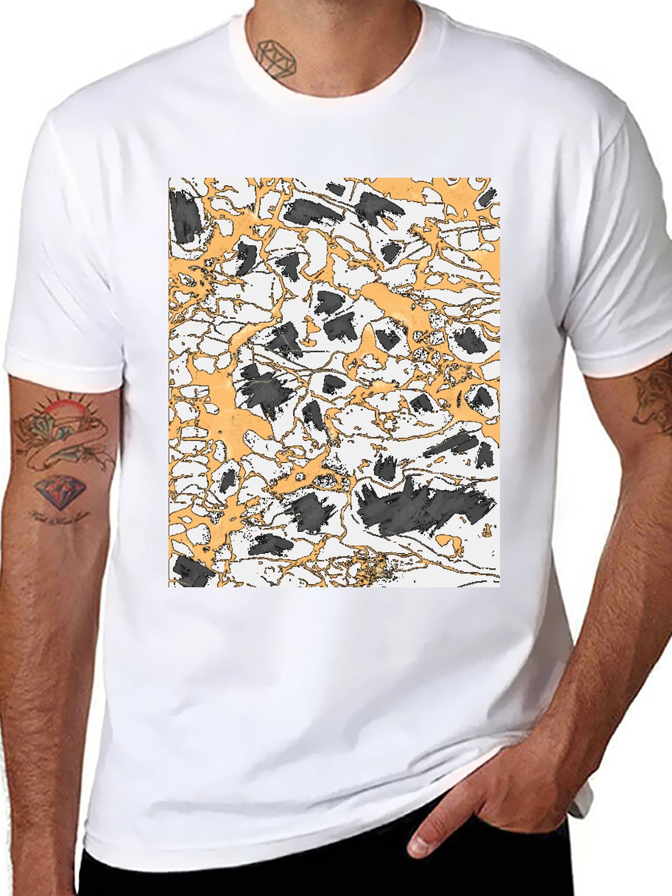 Abstract Art Black T-Shirt - Modern Graphic Tee