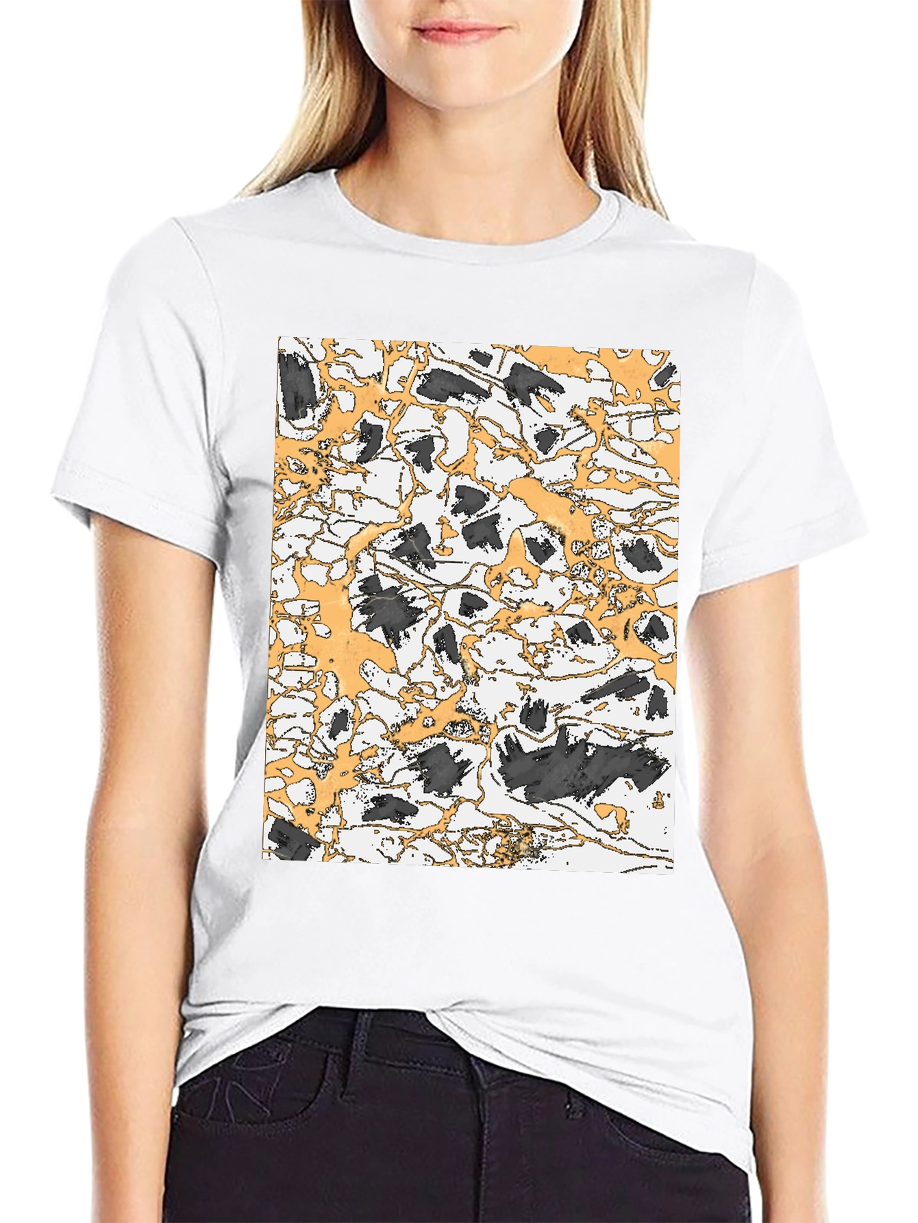 Abstract Art Black T-Shirt - Modern Graphic Tee