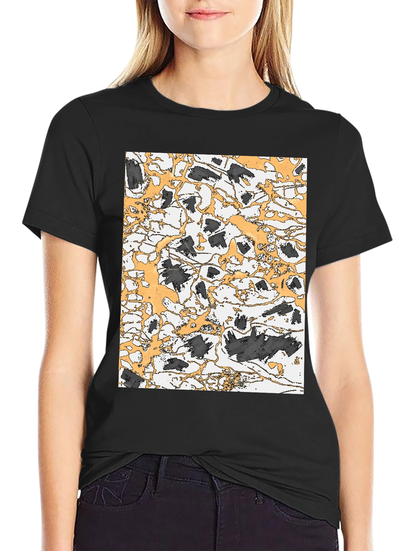 Abstract Art Black T-Shirt - Modern Graphic Tee