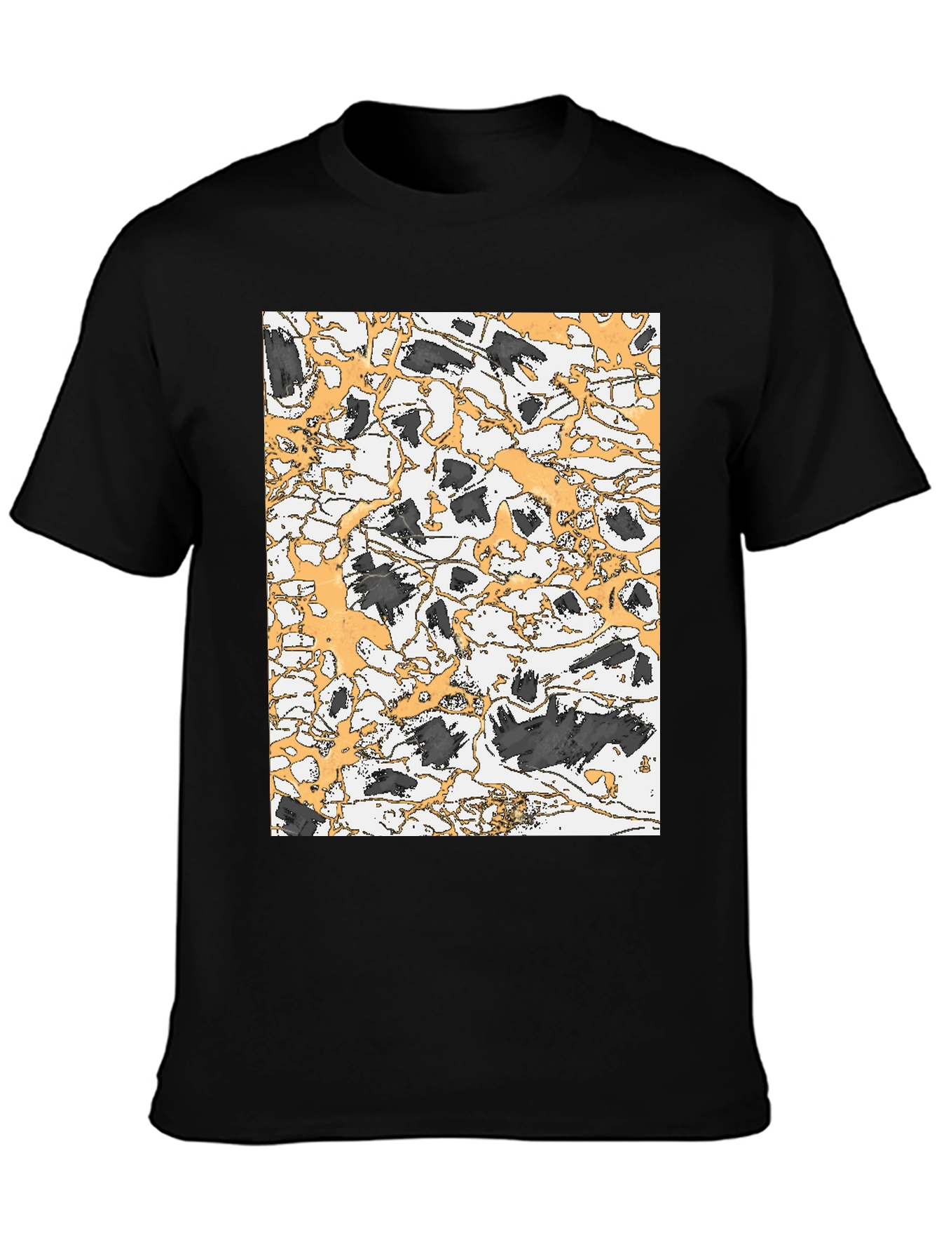 Abstract Art Black T-Shirt - Modern Graphic Tee
