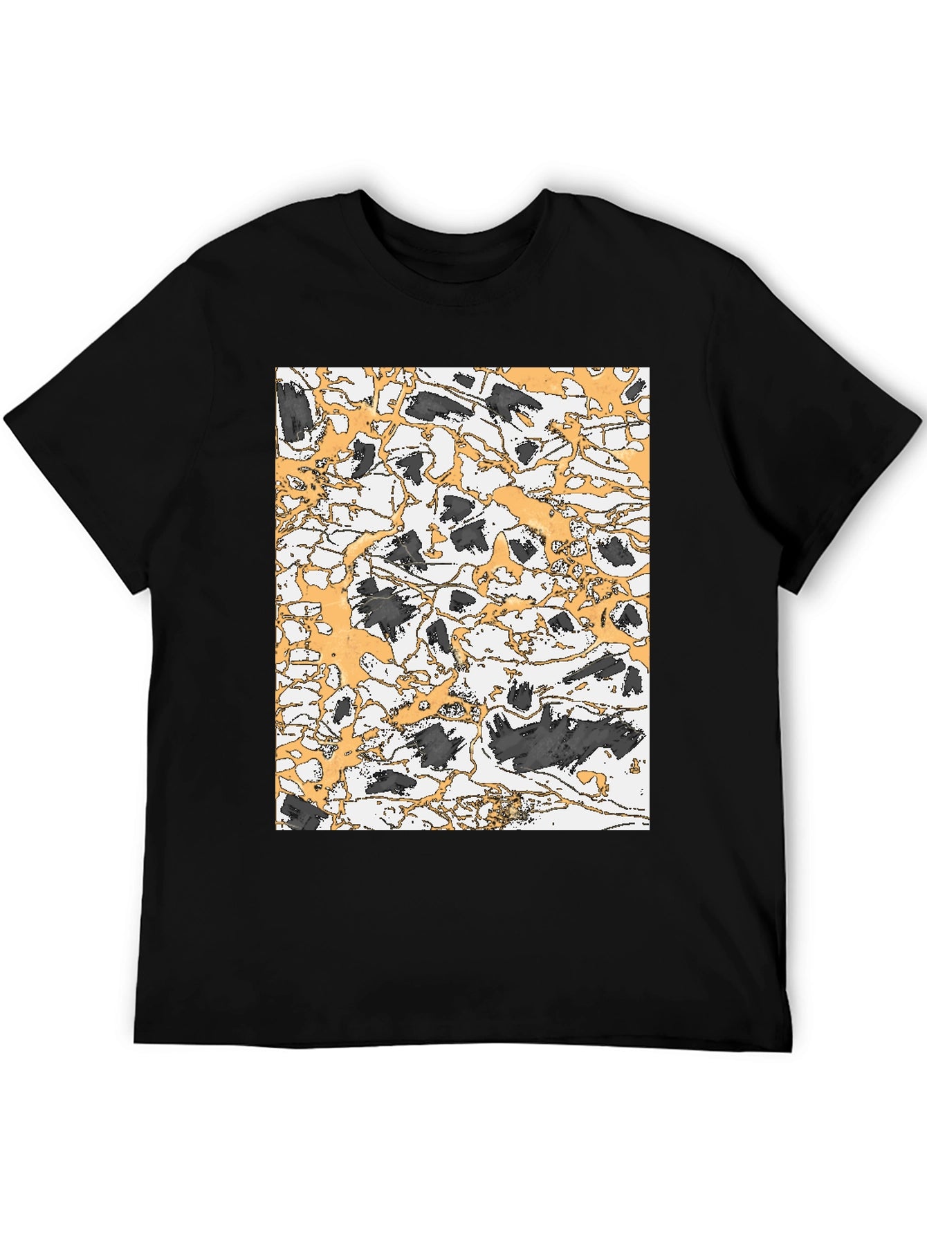 Abstract Art Black T-Shirt - Modern Graphic Tee