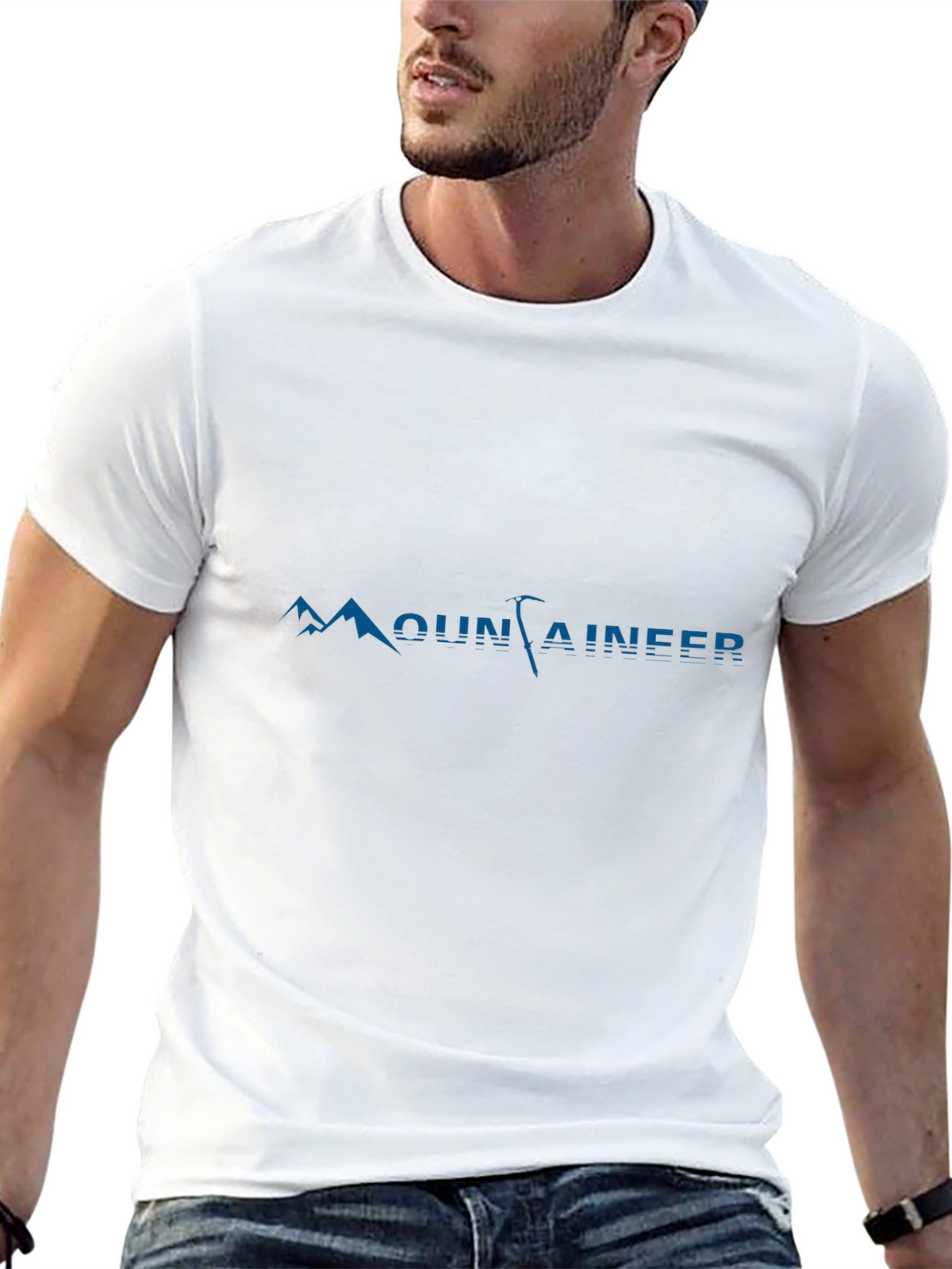 Mountaineer Graphic T-Shirt - Black Crew Neck Tee