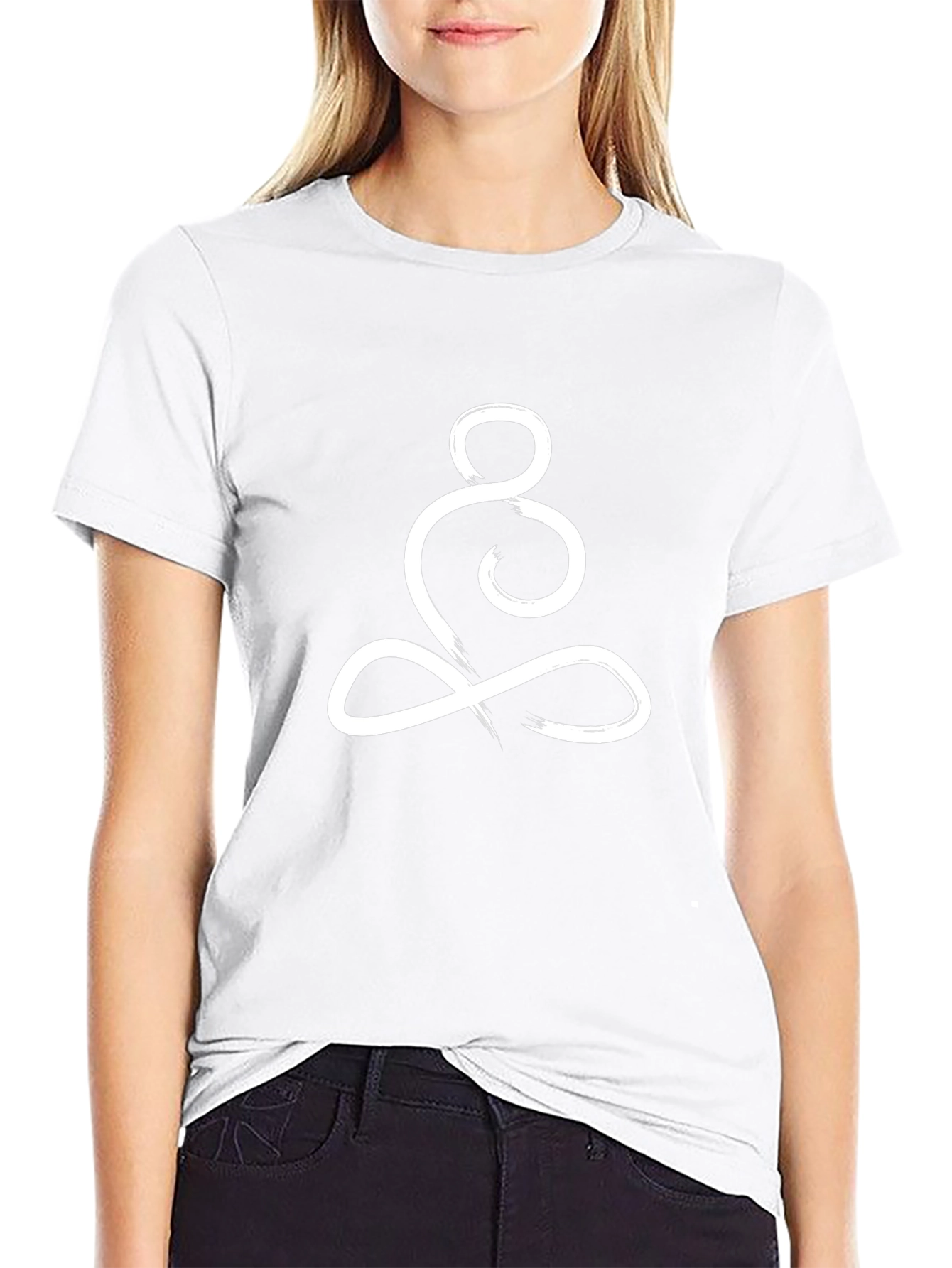 Zen Circle Graphic Tee - Black Cotton Blend