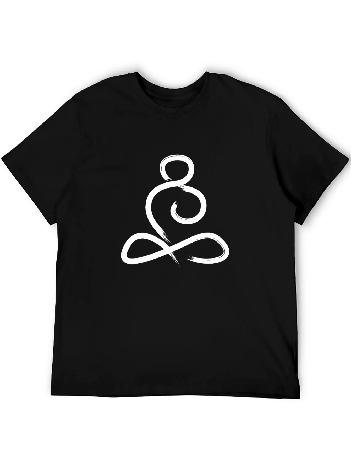 Zen Circle Graphic Tee - Black Cotton Blend