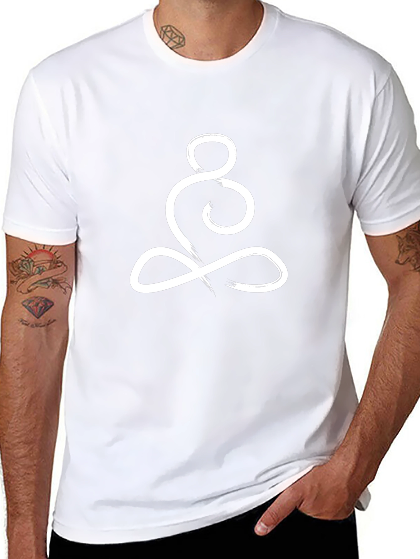 Zen Circle Graphic Tee - Black Cotton Blend