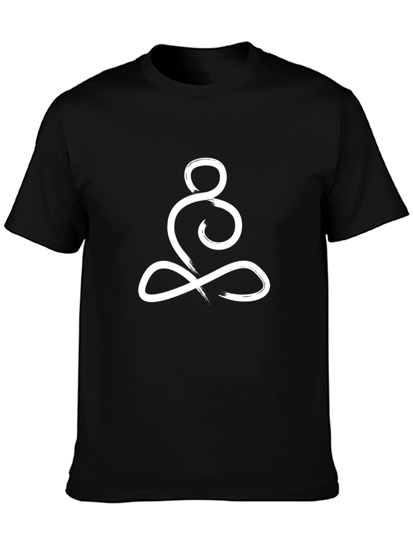 Zen Circle Graphic Tee - Black Cotton Blend