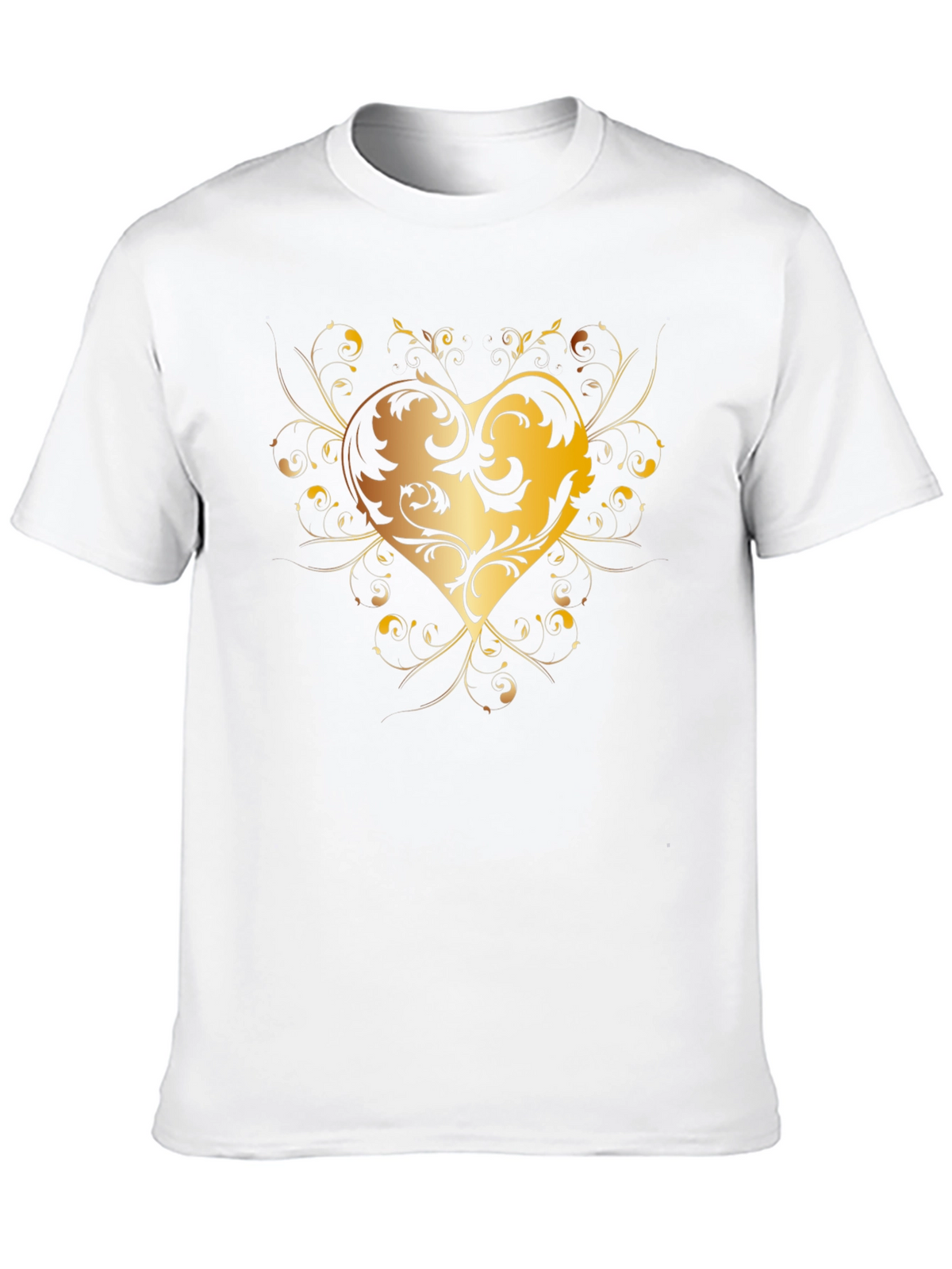 Golden Heart Swirl Black Tee