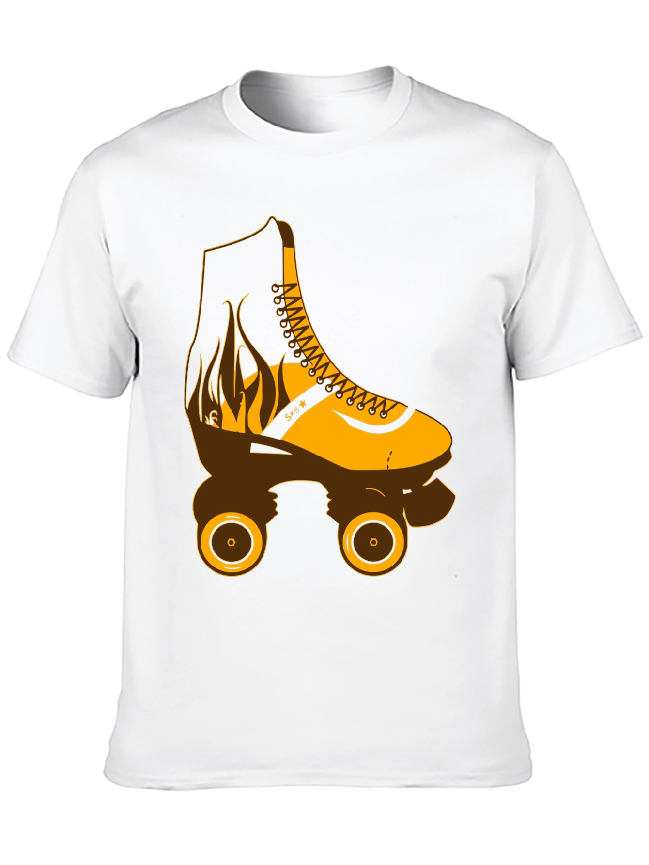 Retro Roller Skate Graphic T-Shirt - Black