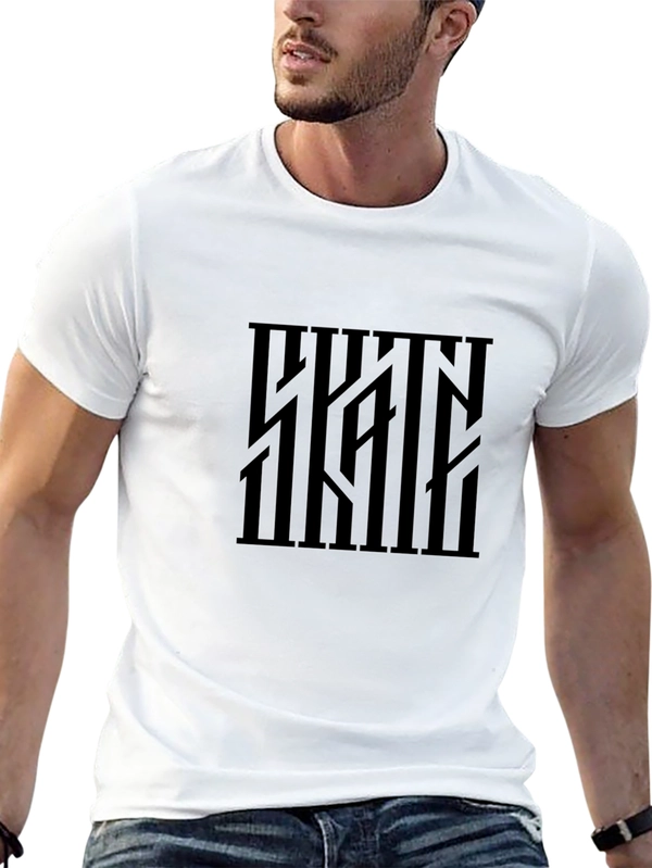 Abstract Graphic Print Mens T-Shirt