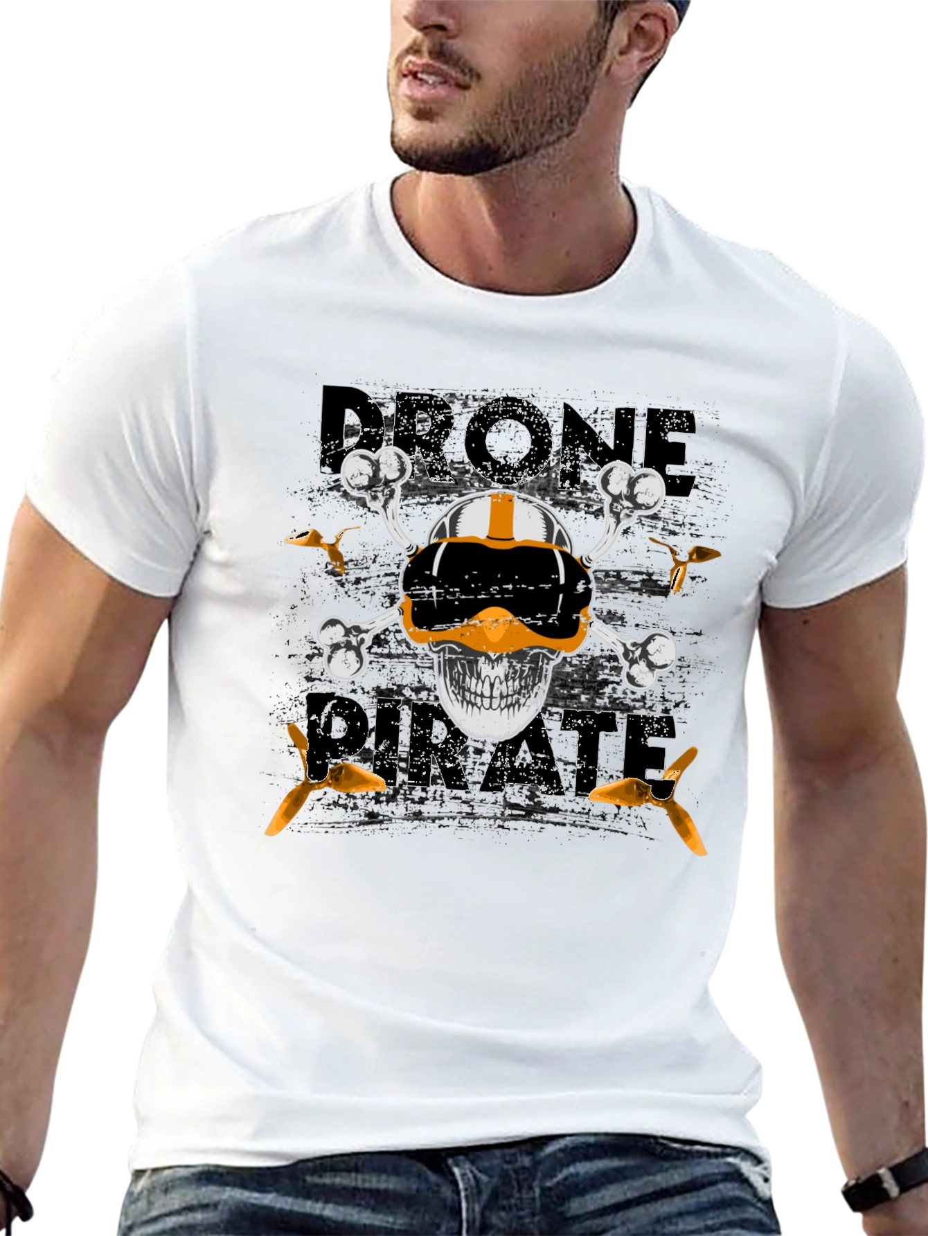 Drone Pirate Skull T-Shirt