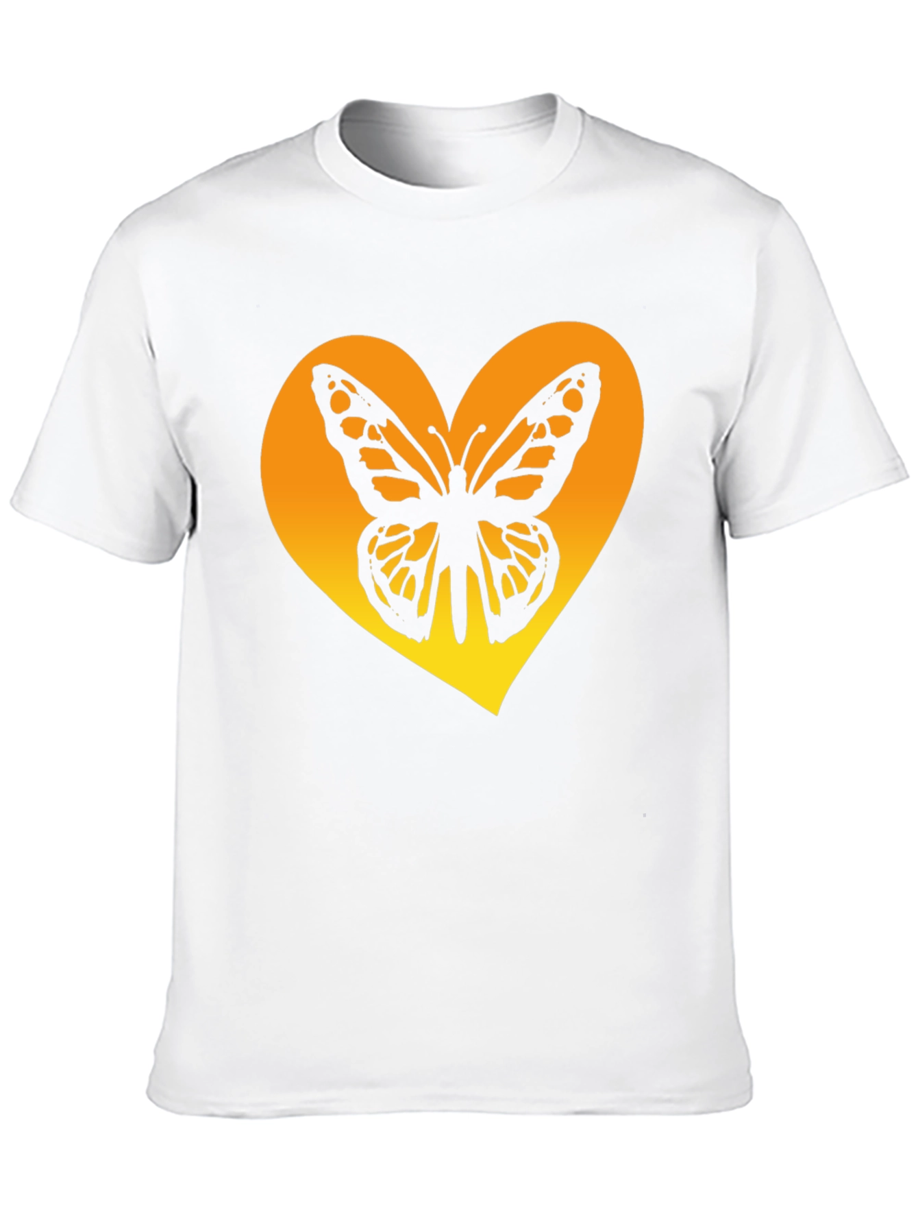 Butterfly Heart Graphic Tee - Trendy Black Shirt