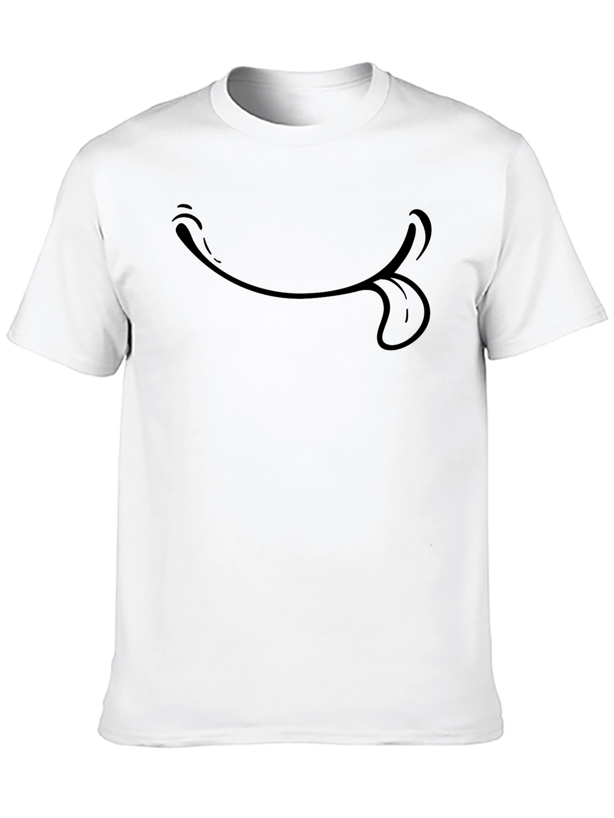 Funny Tongue Out Graphic Black T-Shirt