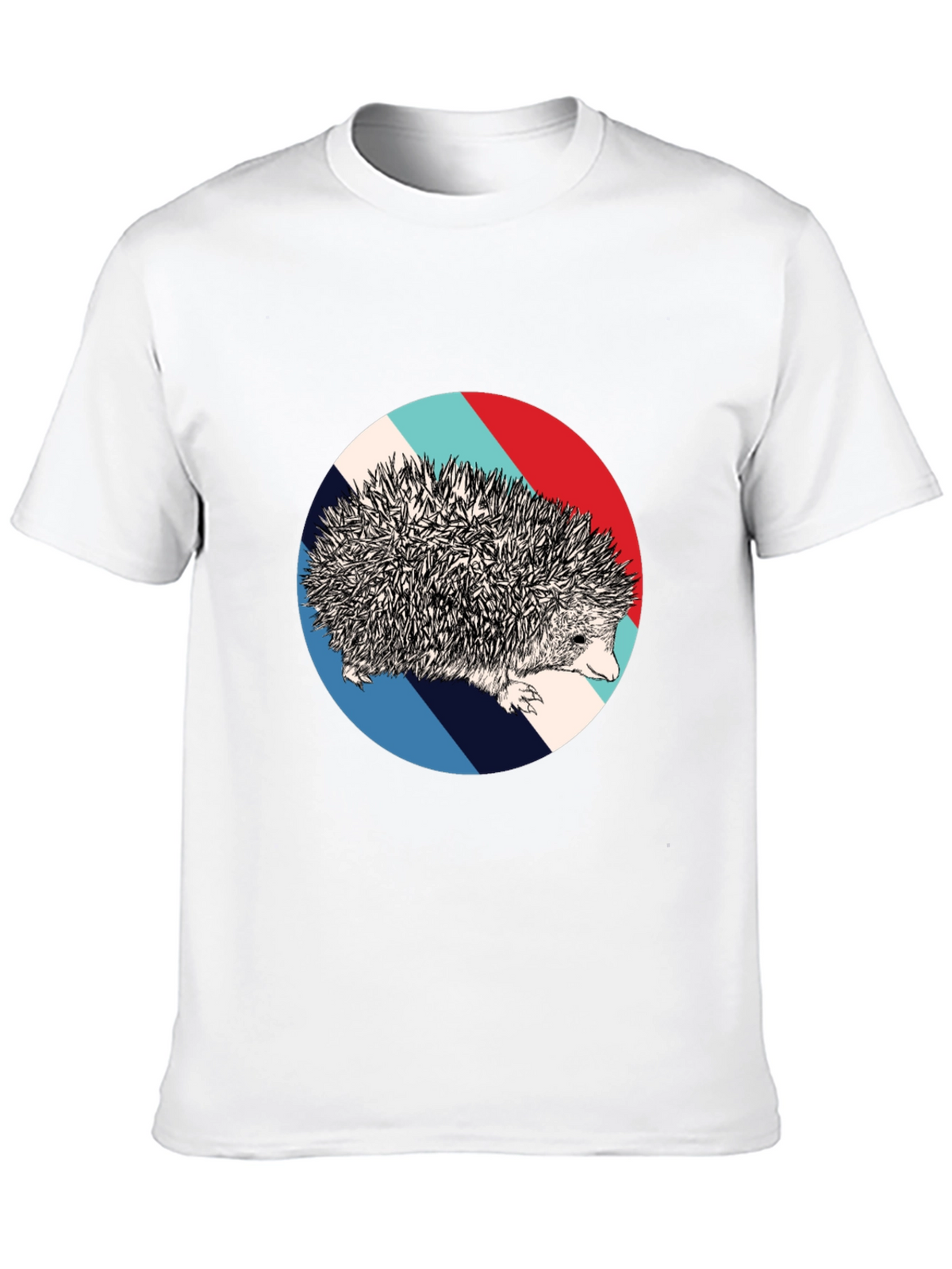 Hedgehog Circle Graphic Tee - Unique Design