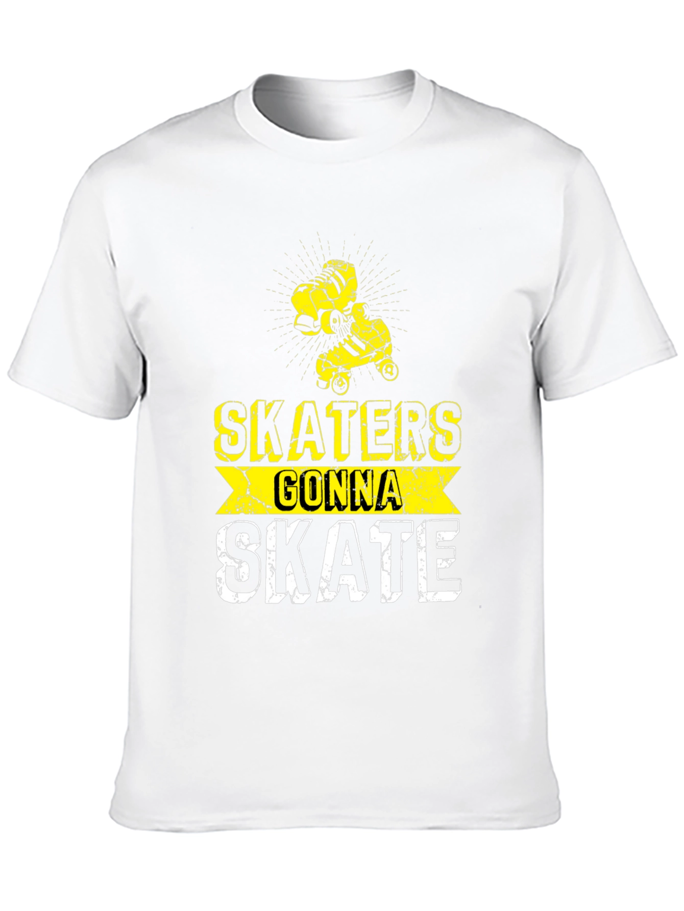 Skaters Gonna Skate Graphic Tee - Black Cotton Blend