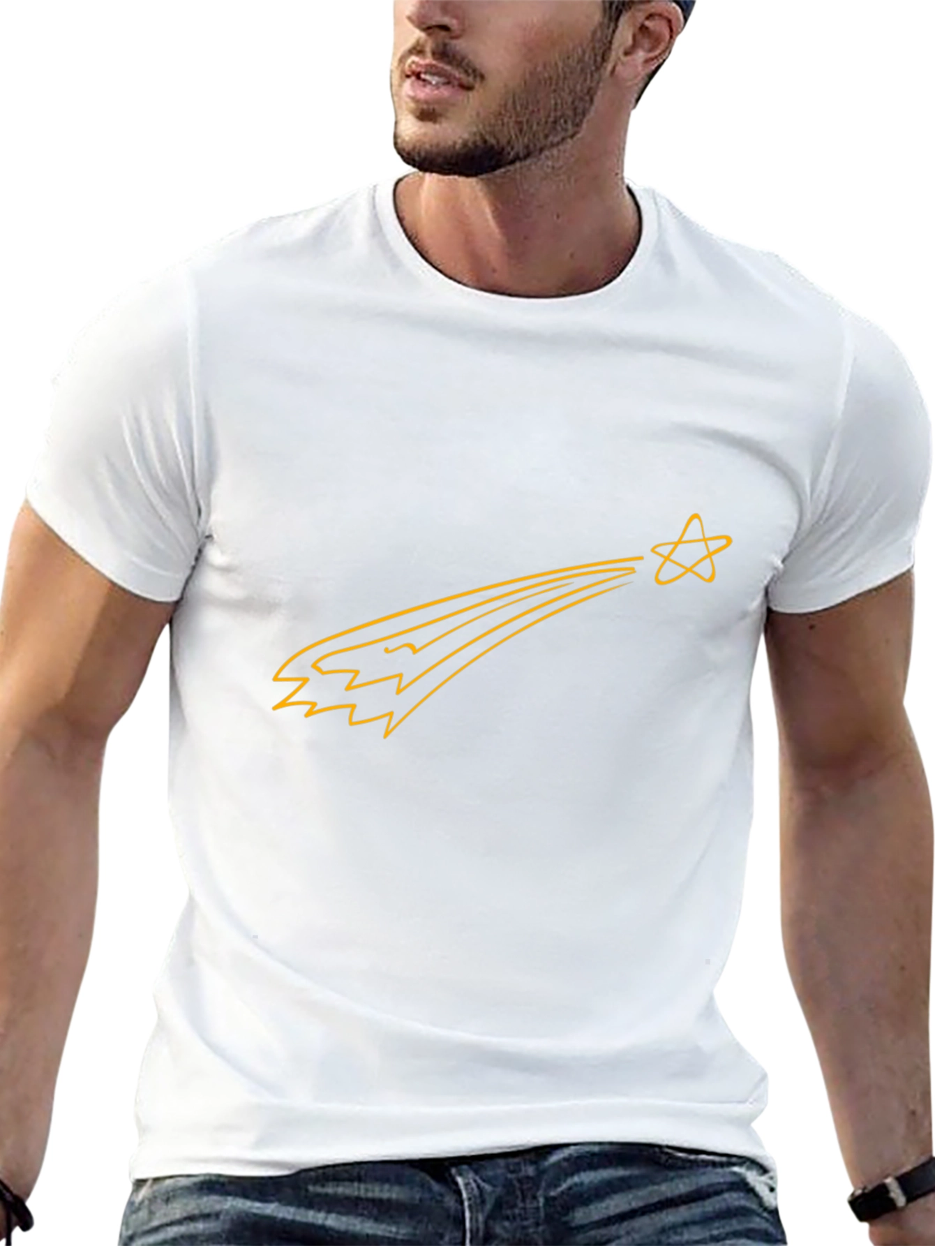 Shooting Star Graphic Tee - Black Casual Shirt