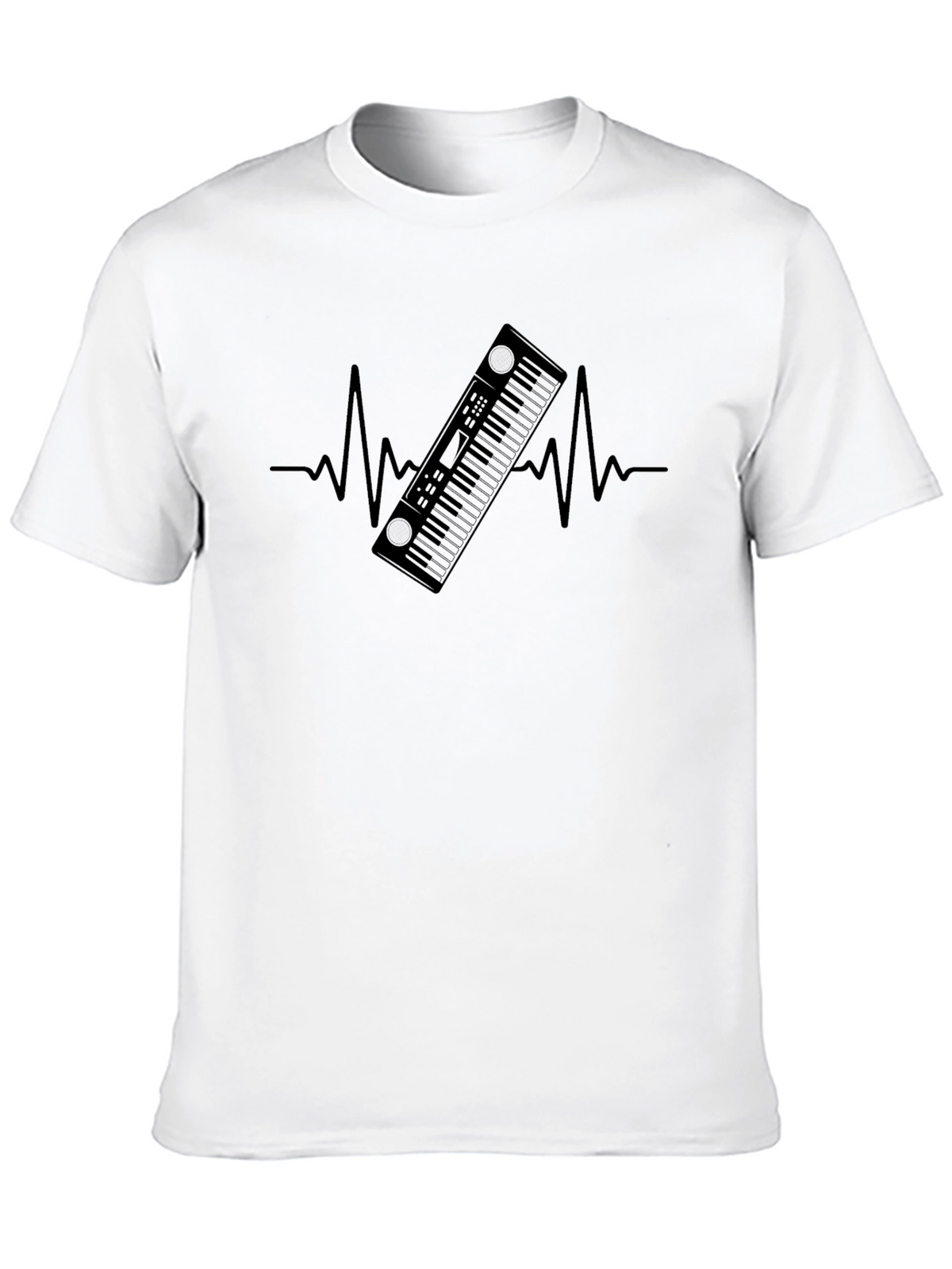 Keyboard Heartbeat T-Shirt - Music Lover Tee