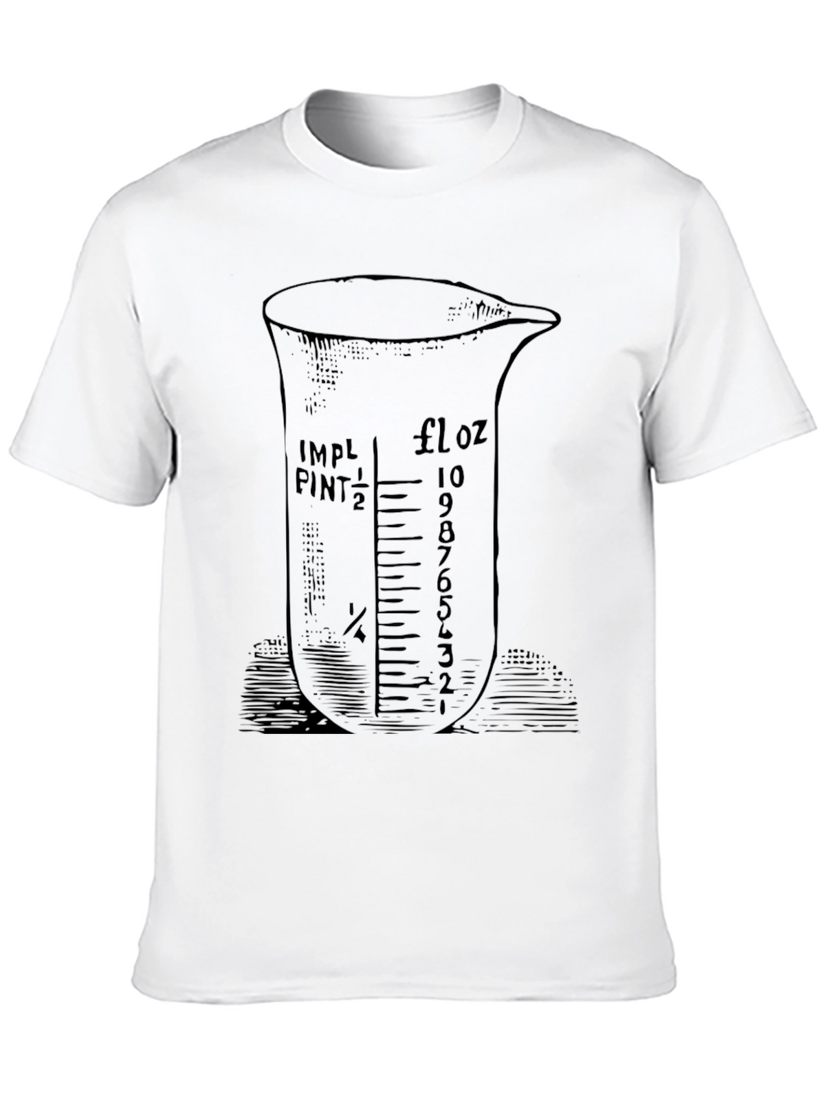 Retro Measuring Cup Graphic Tee - Black