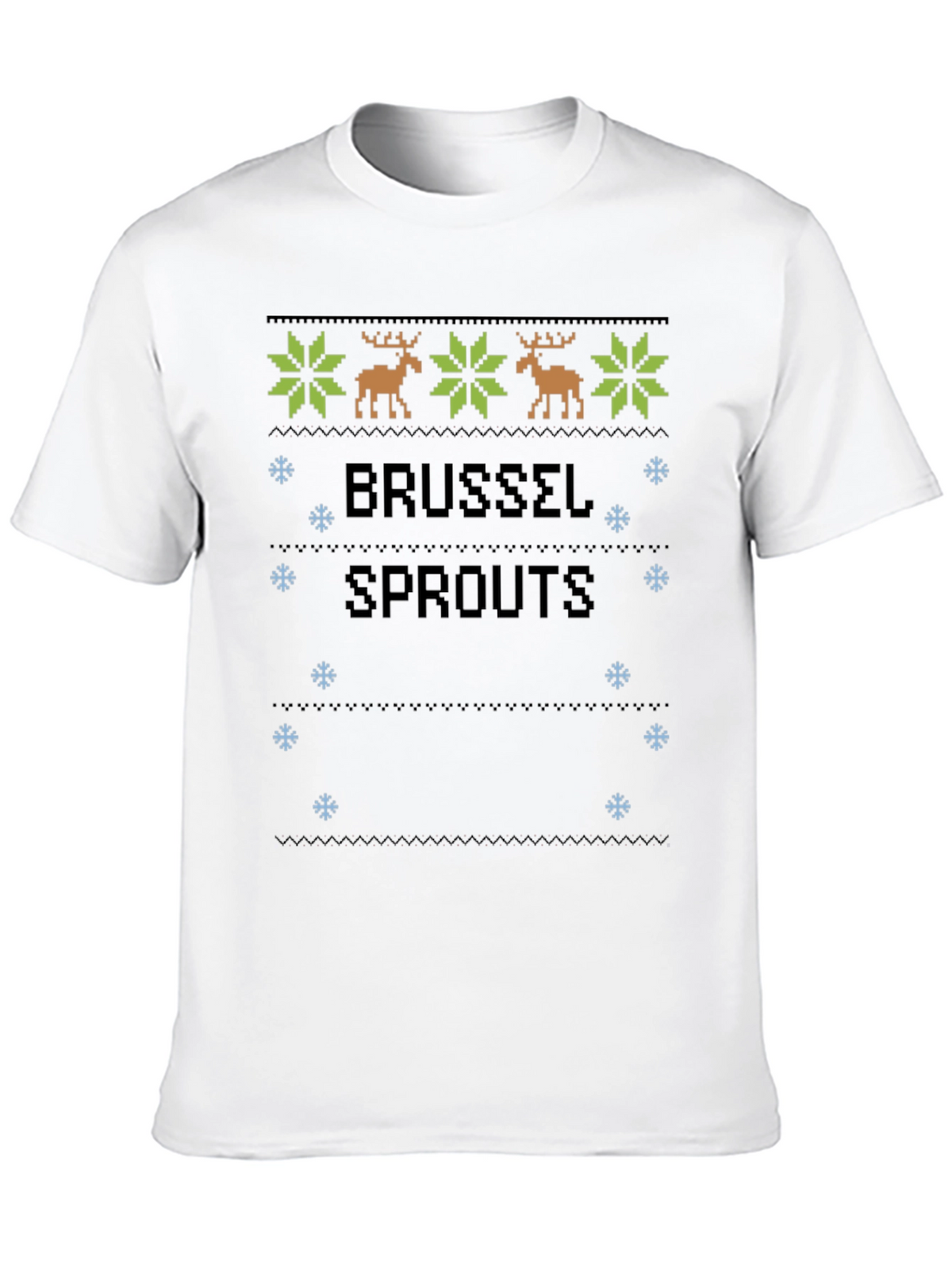 Brussels Sprouts Ugly Christmas Sweater Style T-Shirt