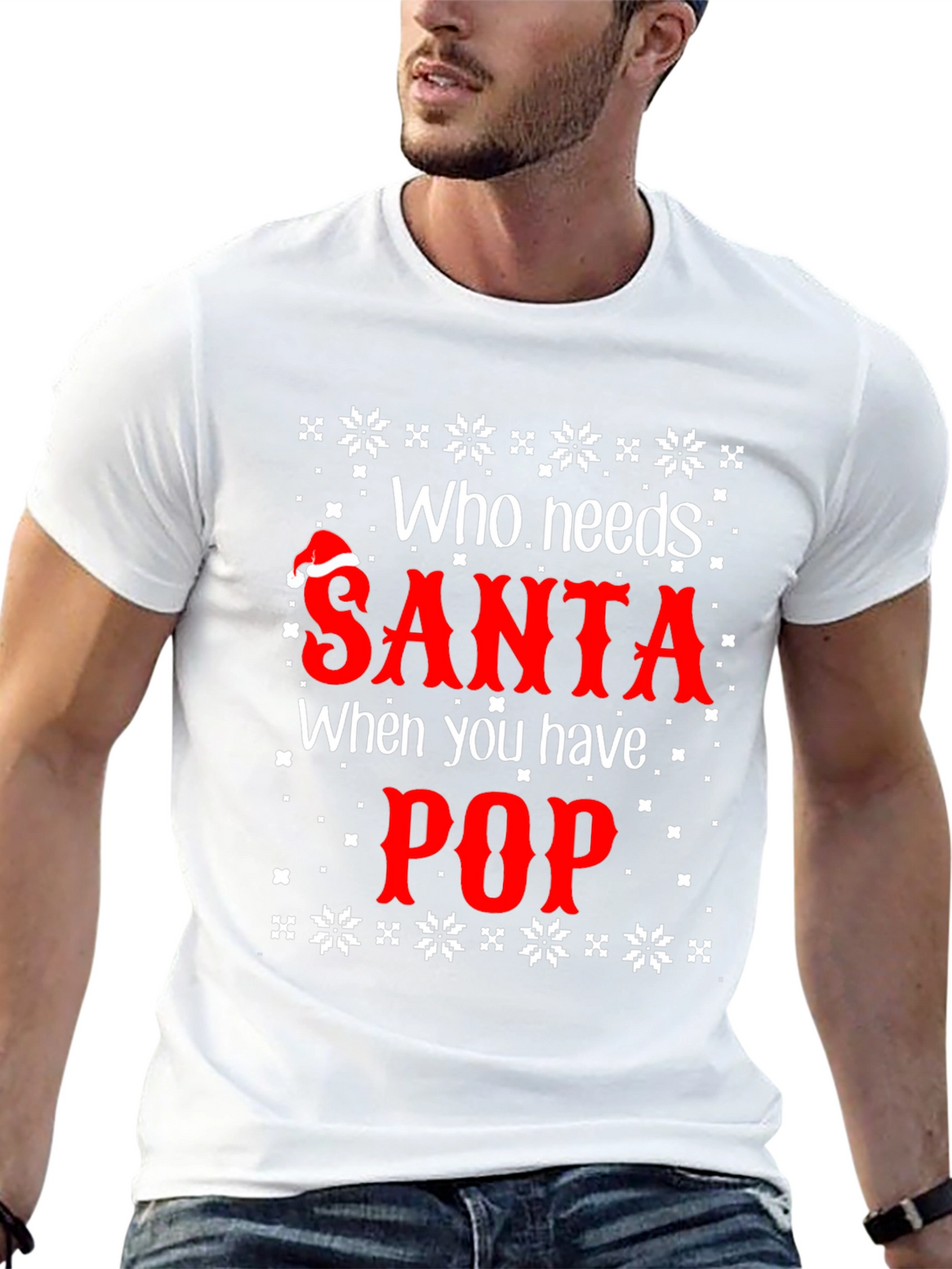 Funny Christmas Santa Pop T-Shirt