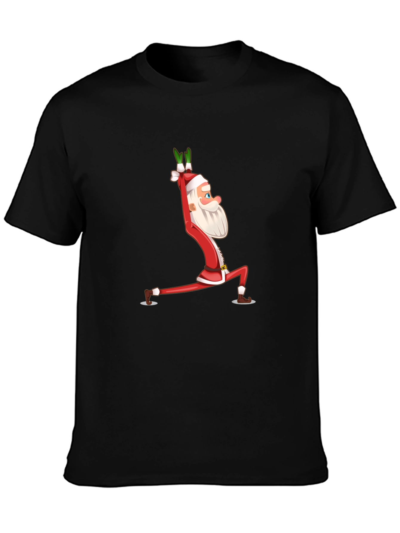 Yoga Santa T-Shirt - Festive Christmas Tee