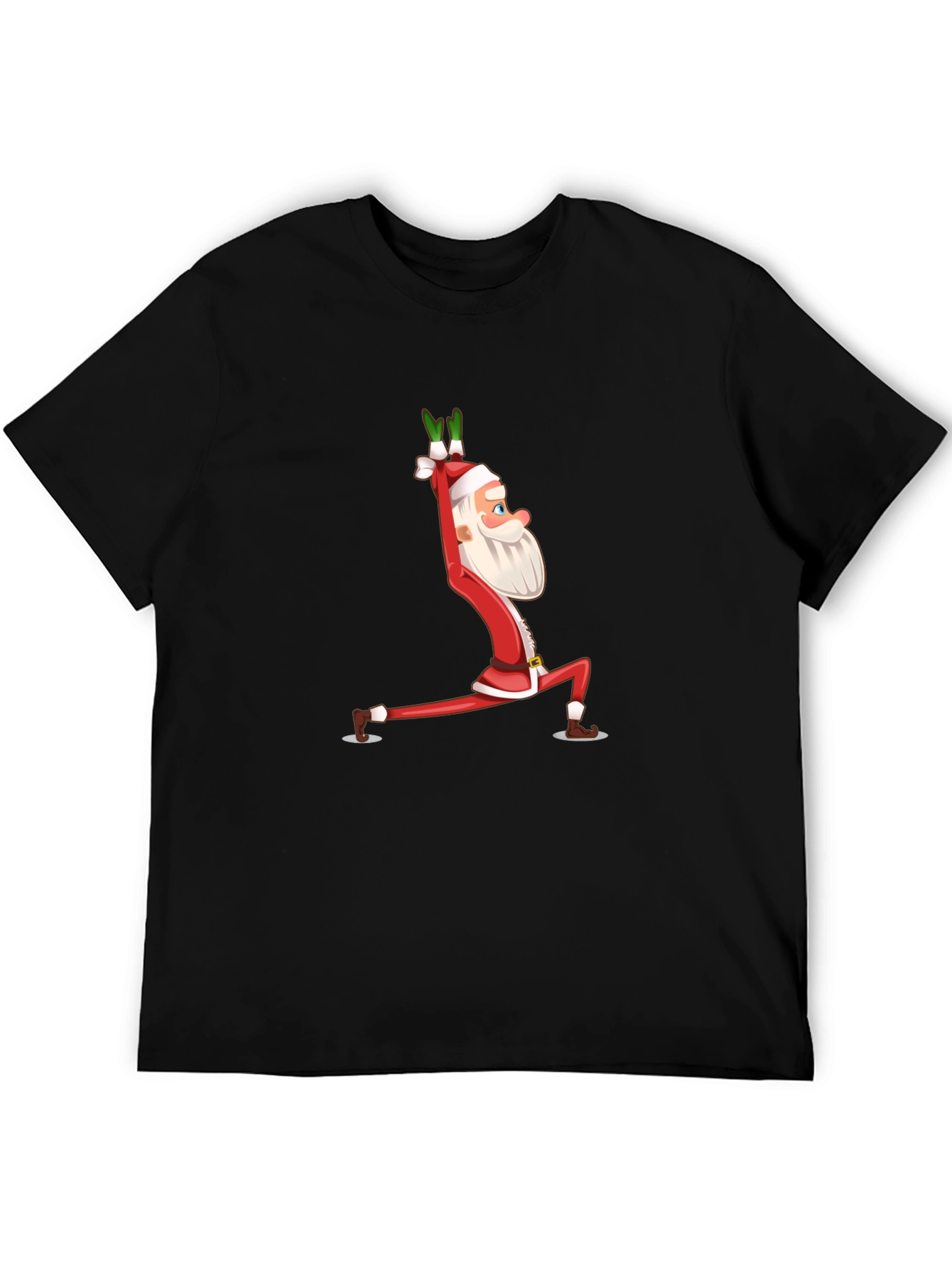 Yoga Santa T-Shirt - Festive Christmas Tee