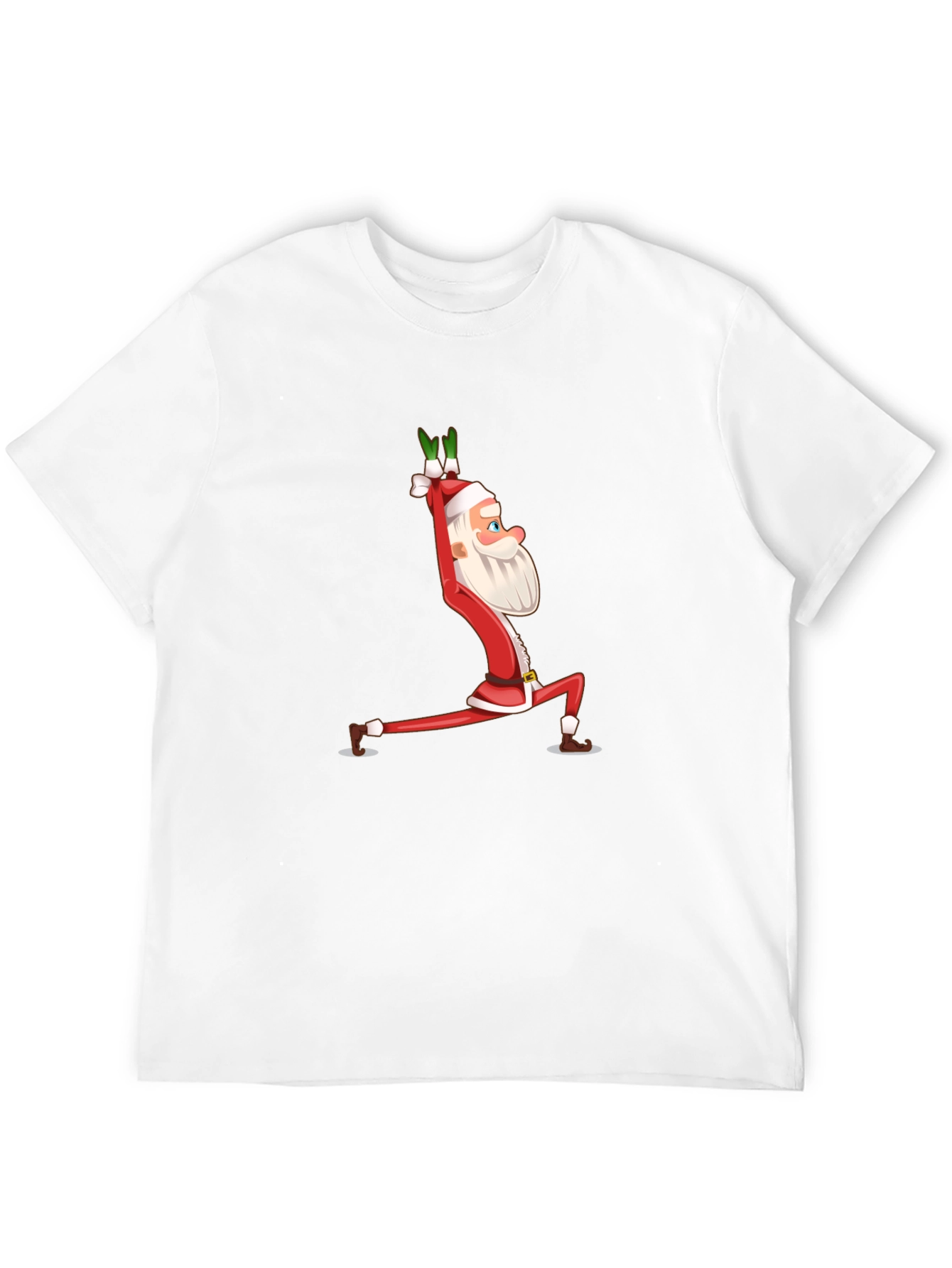 Yoga Santa T-Shirt - Festive Christmas Tee